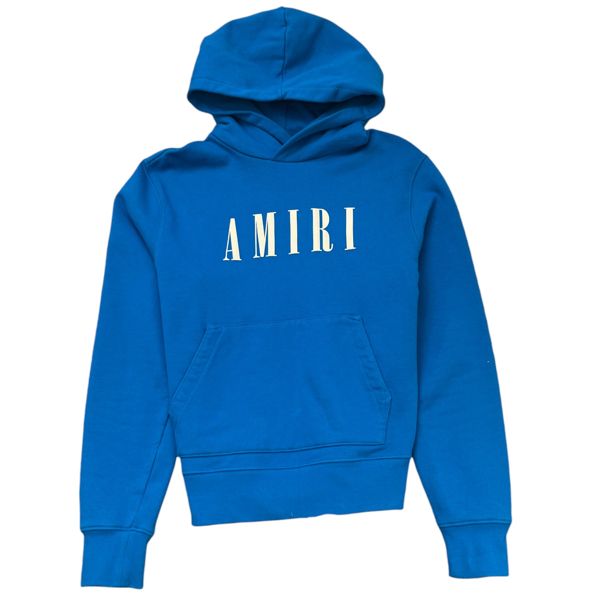 Men's Logo Print Hoodie Blue Size S