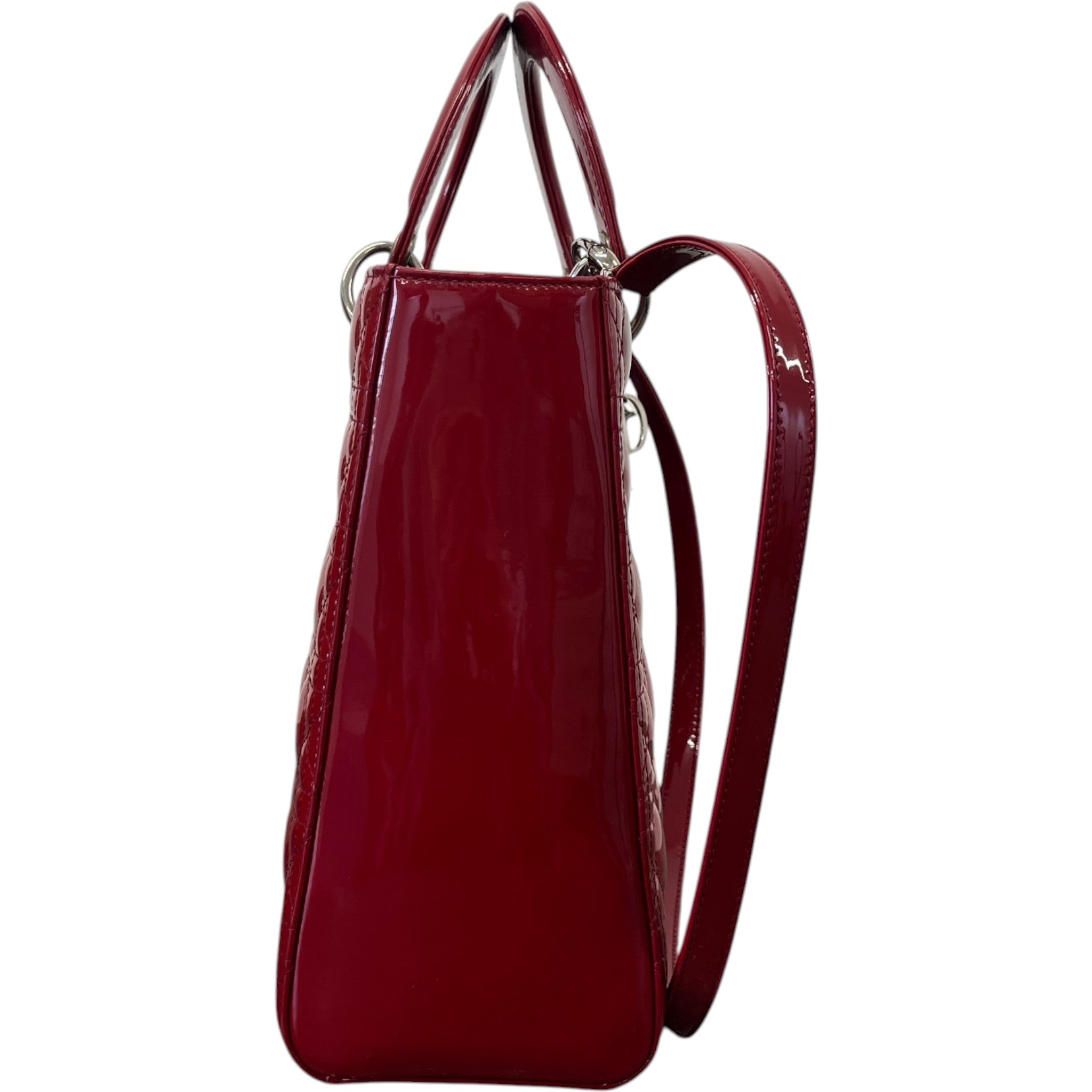 Women's Large Lady Dior Tote Bag Red