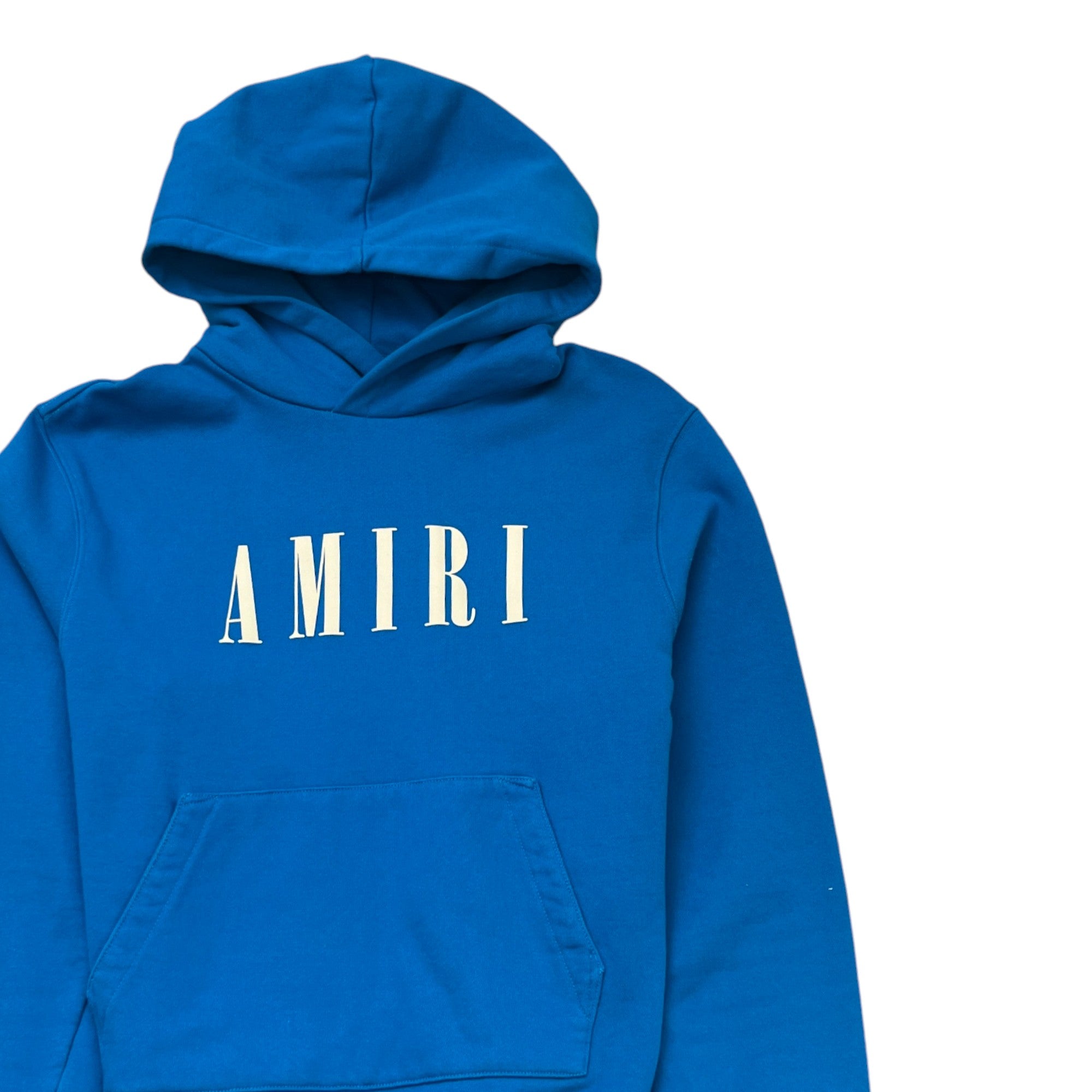 Men's Logo Print Hoodie Blue Size S