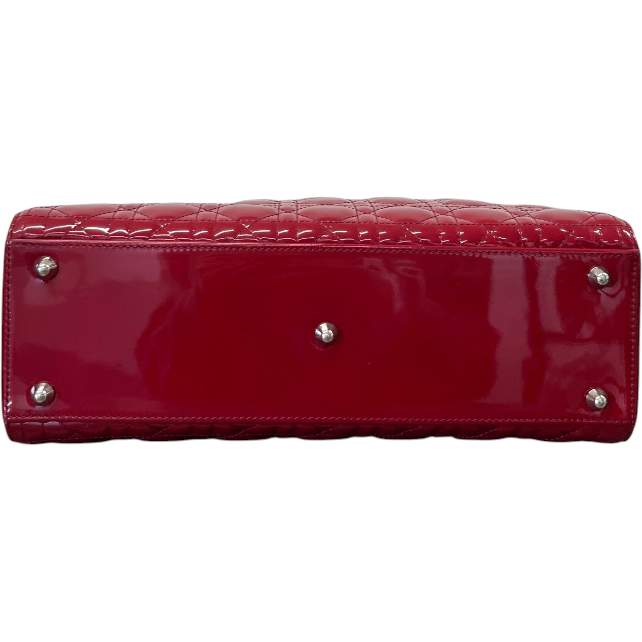 Women's Large Lady Dior Tote Bag Red