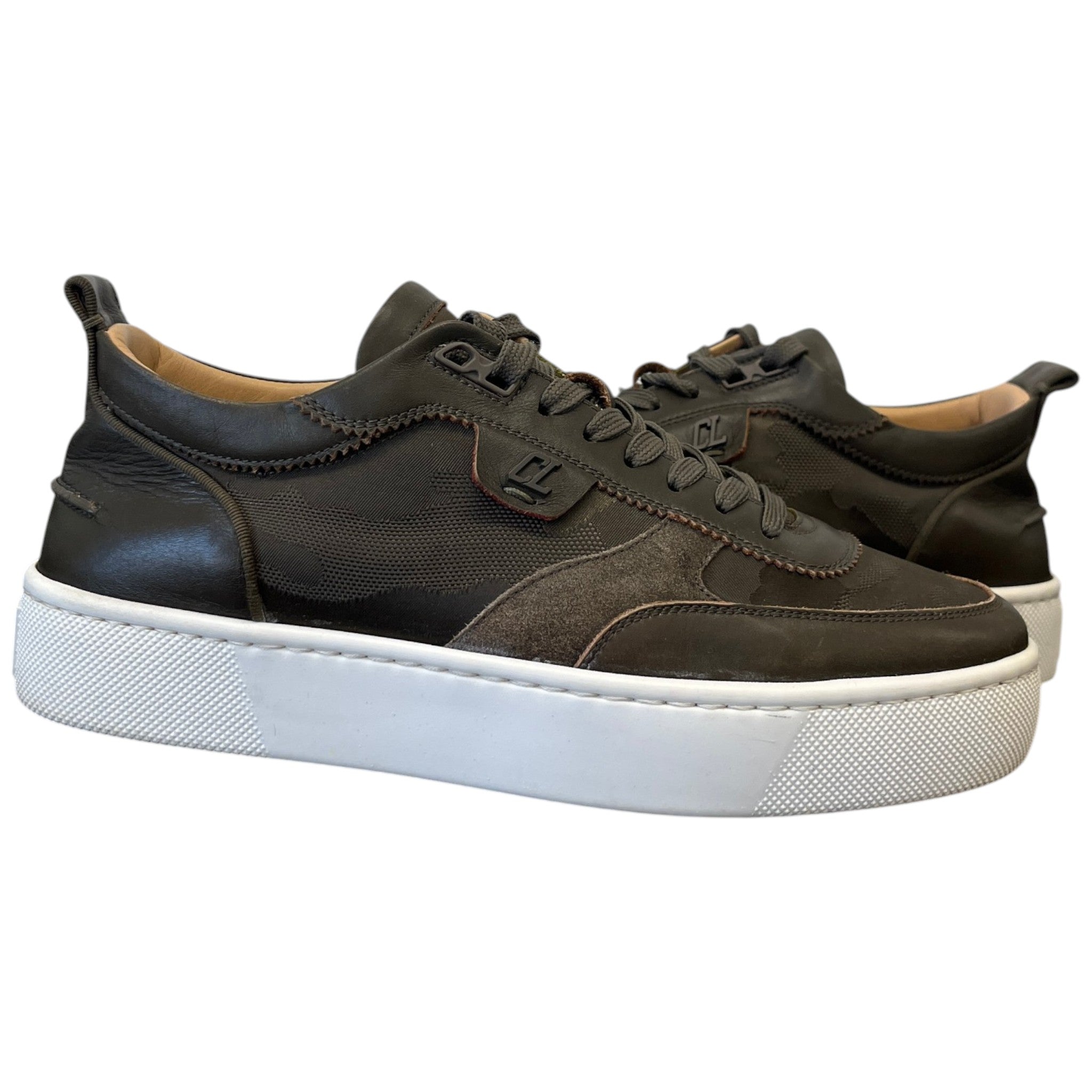 Men's Happyru Low Trainers Khaki Size EU 40.5 / UK 6.5