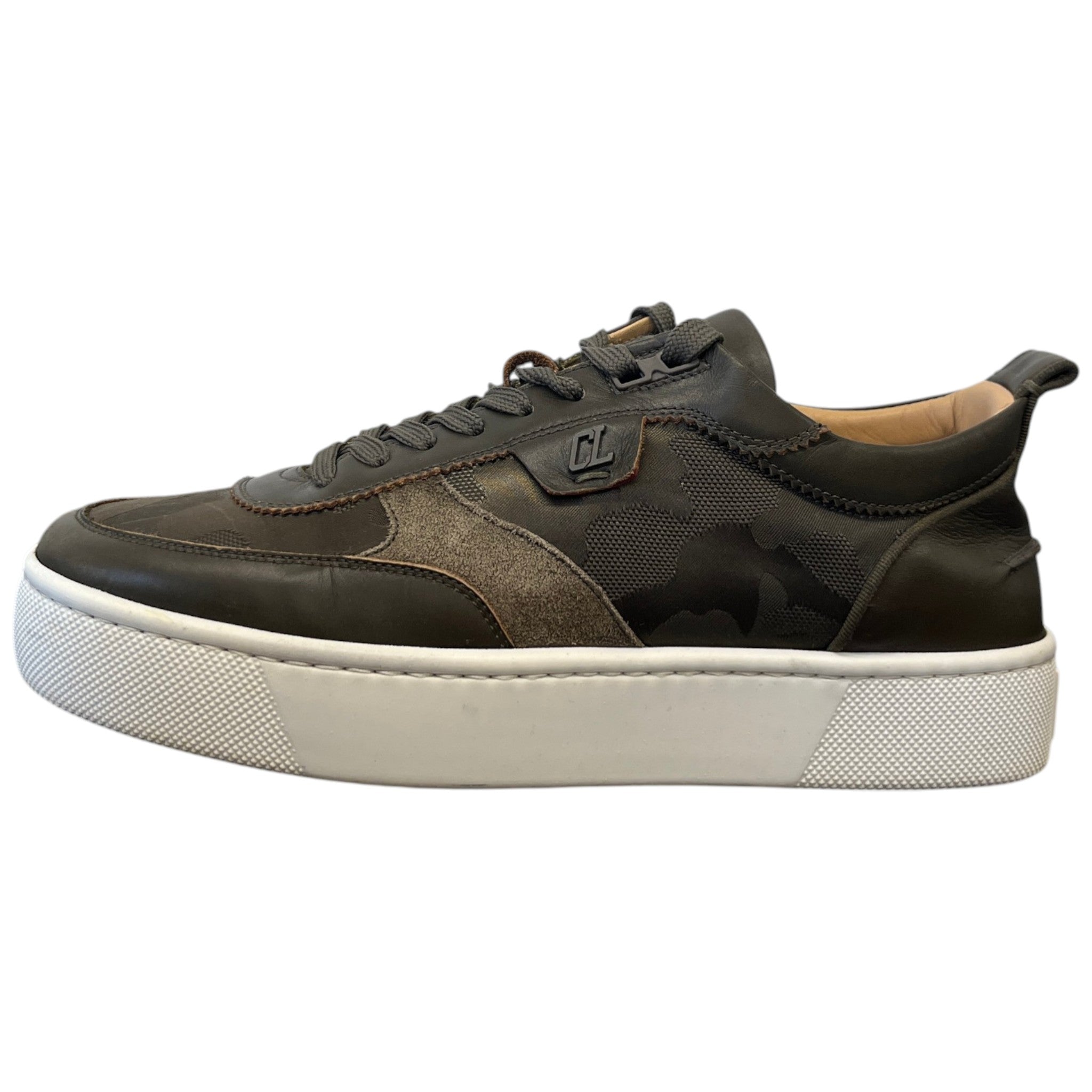 Men's Happyru Low Trainers Khaki Size EU 40.5 / UK 6.5