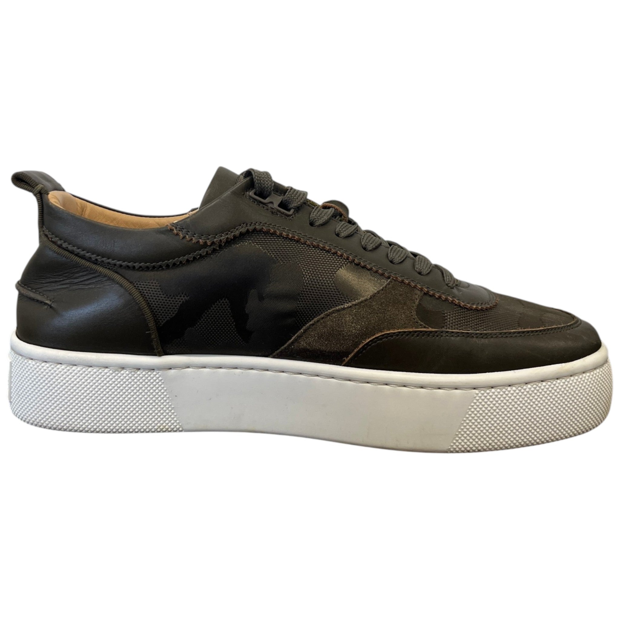 Men's Happyru Low Trainers Khaki Size EU 40.5 / UK 6.5