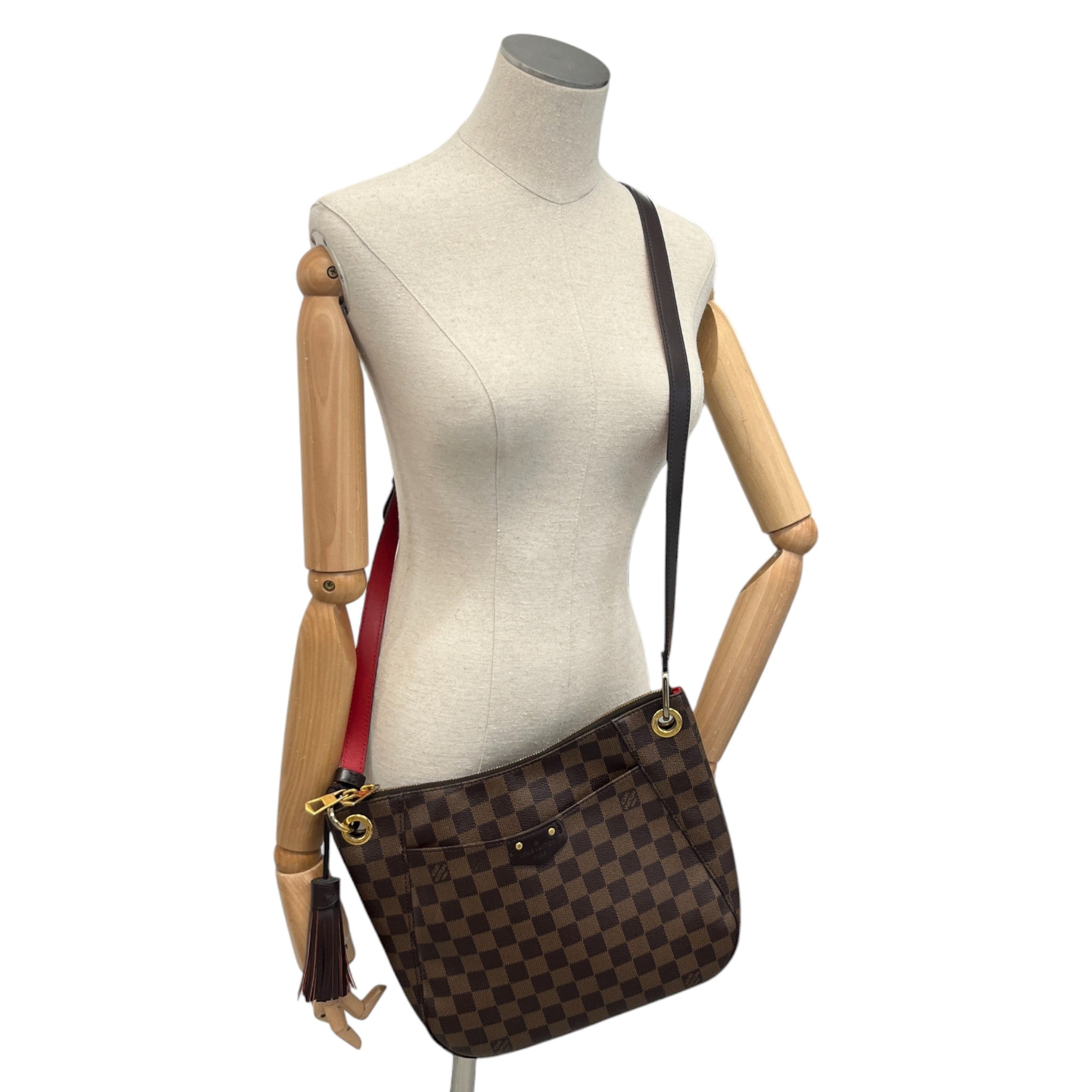 Women's Damier Ebene South Bank Besace Handbag Brown