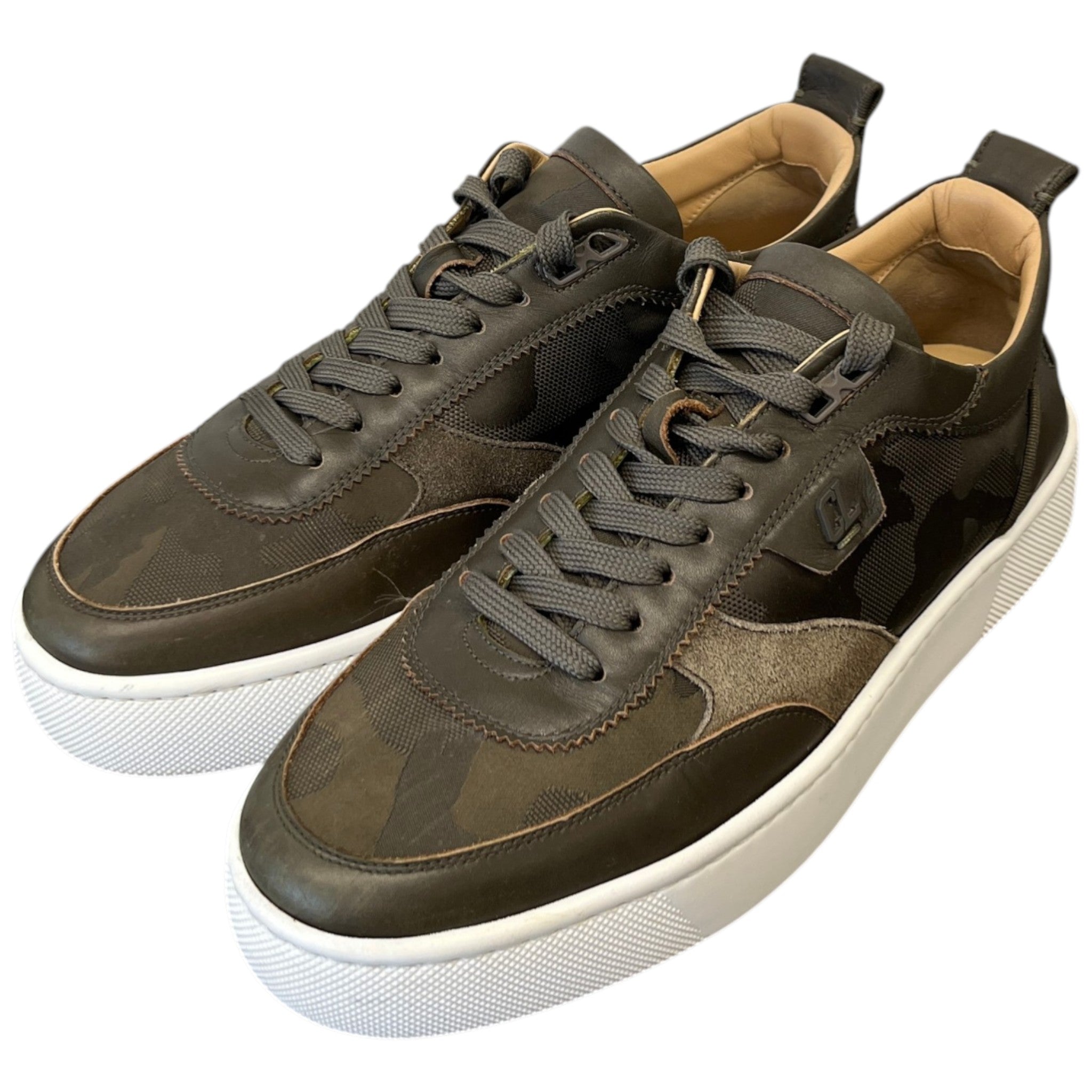 Men's Happyru Low Trainers Khaki Size EU 40.5 / UK 6.5