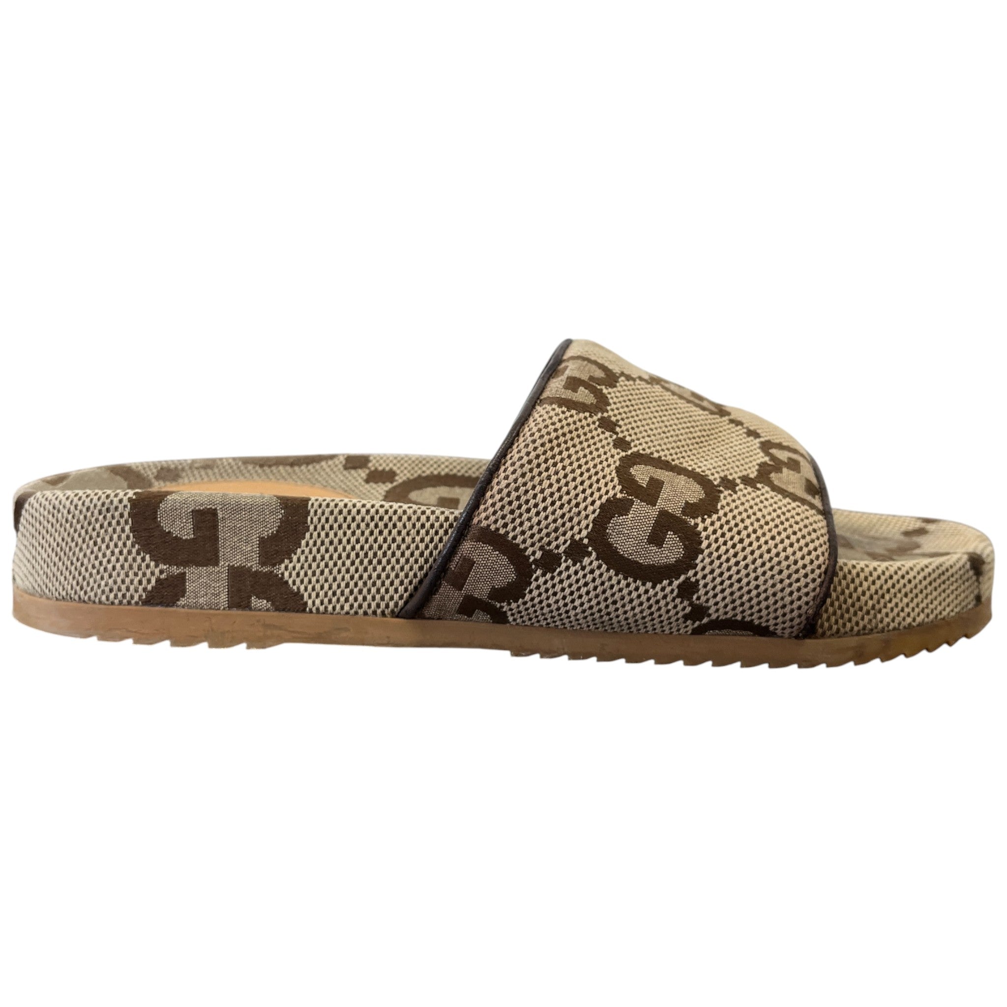 Men's Gg Supreme Canvas Slides Beige Size EU 40 / UK 6