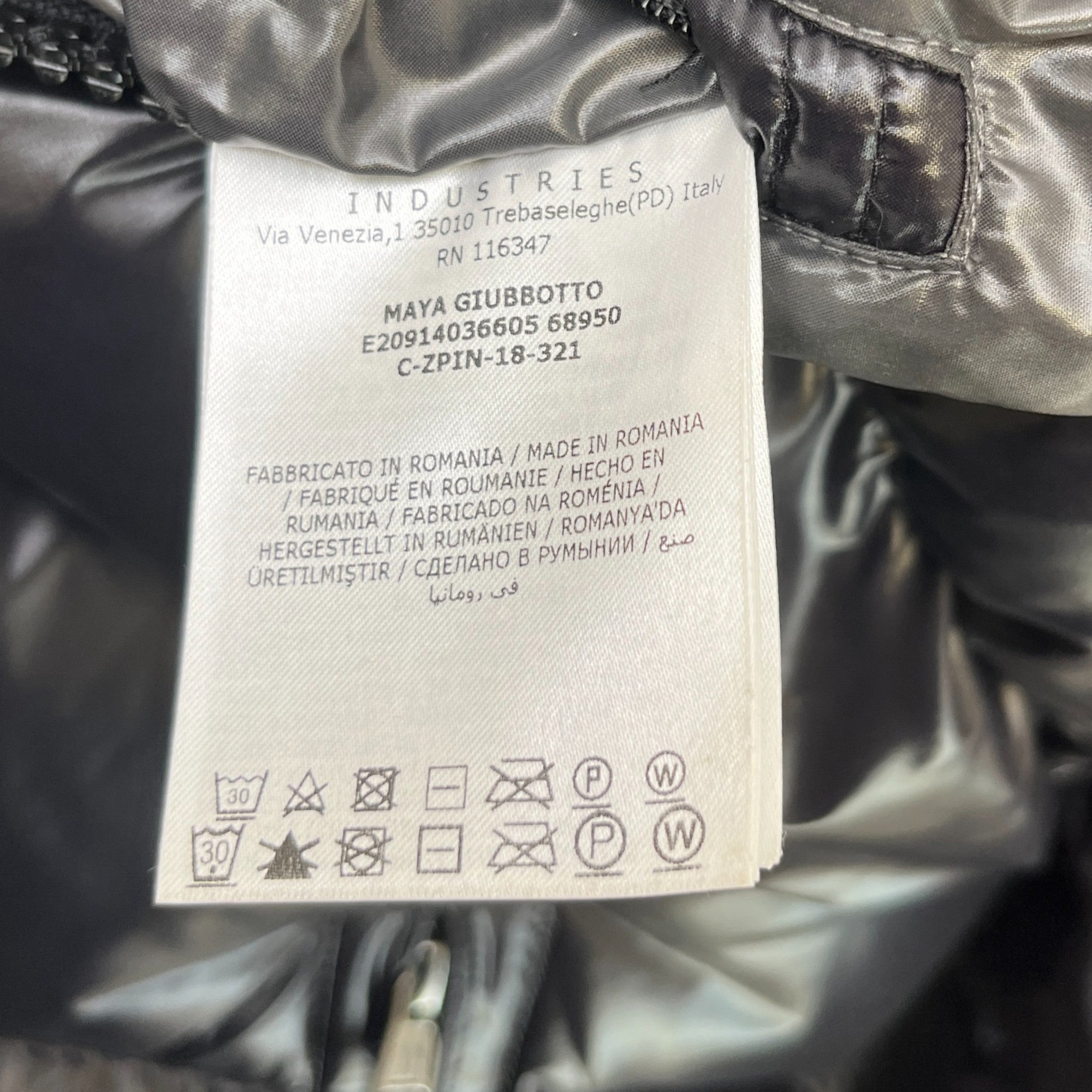 Men's Maya Down Jacket Black Size 2 / M