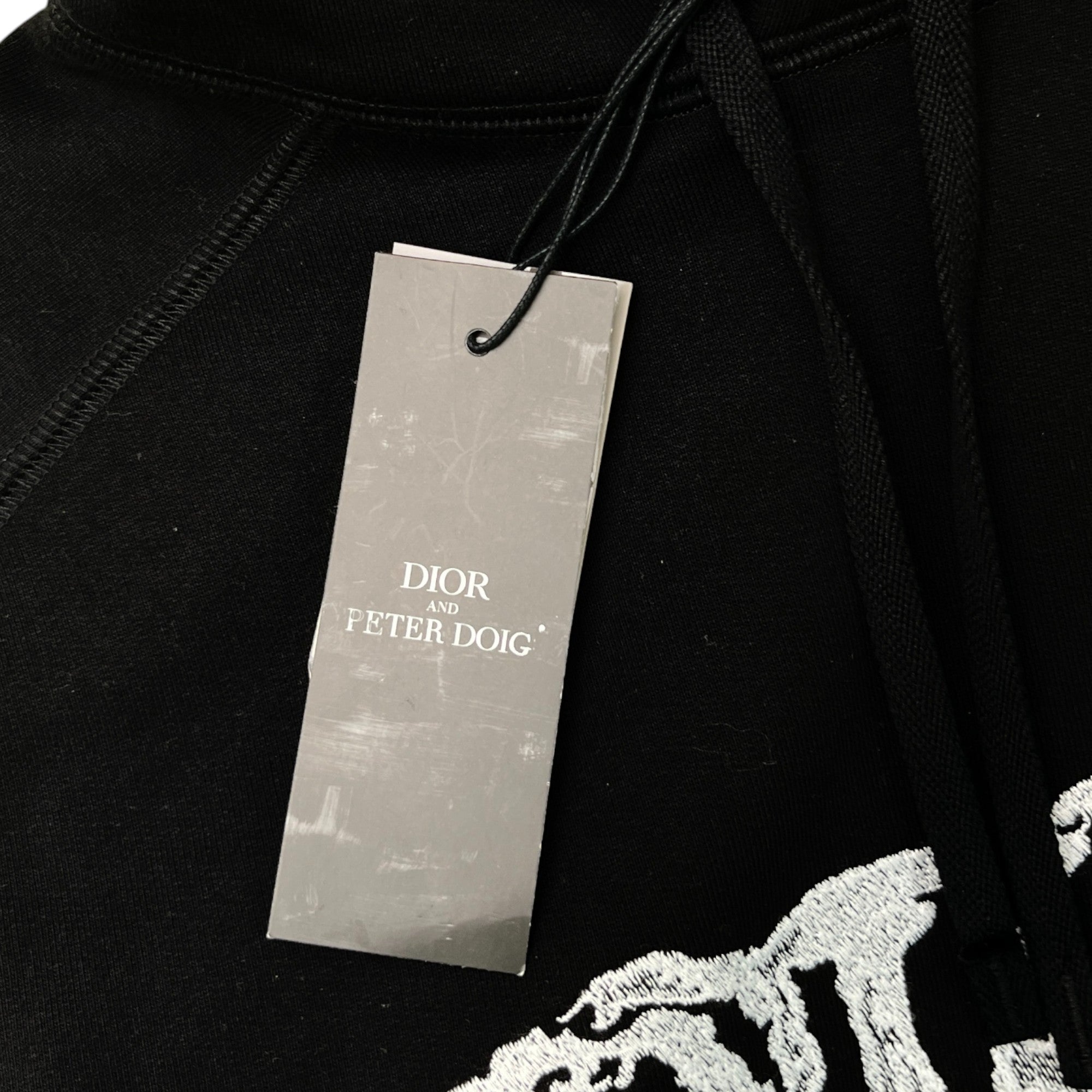 Men's Embroidered Logo Hoodie Black Size XXS