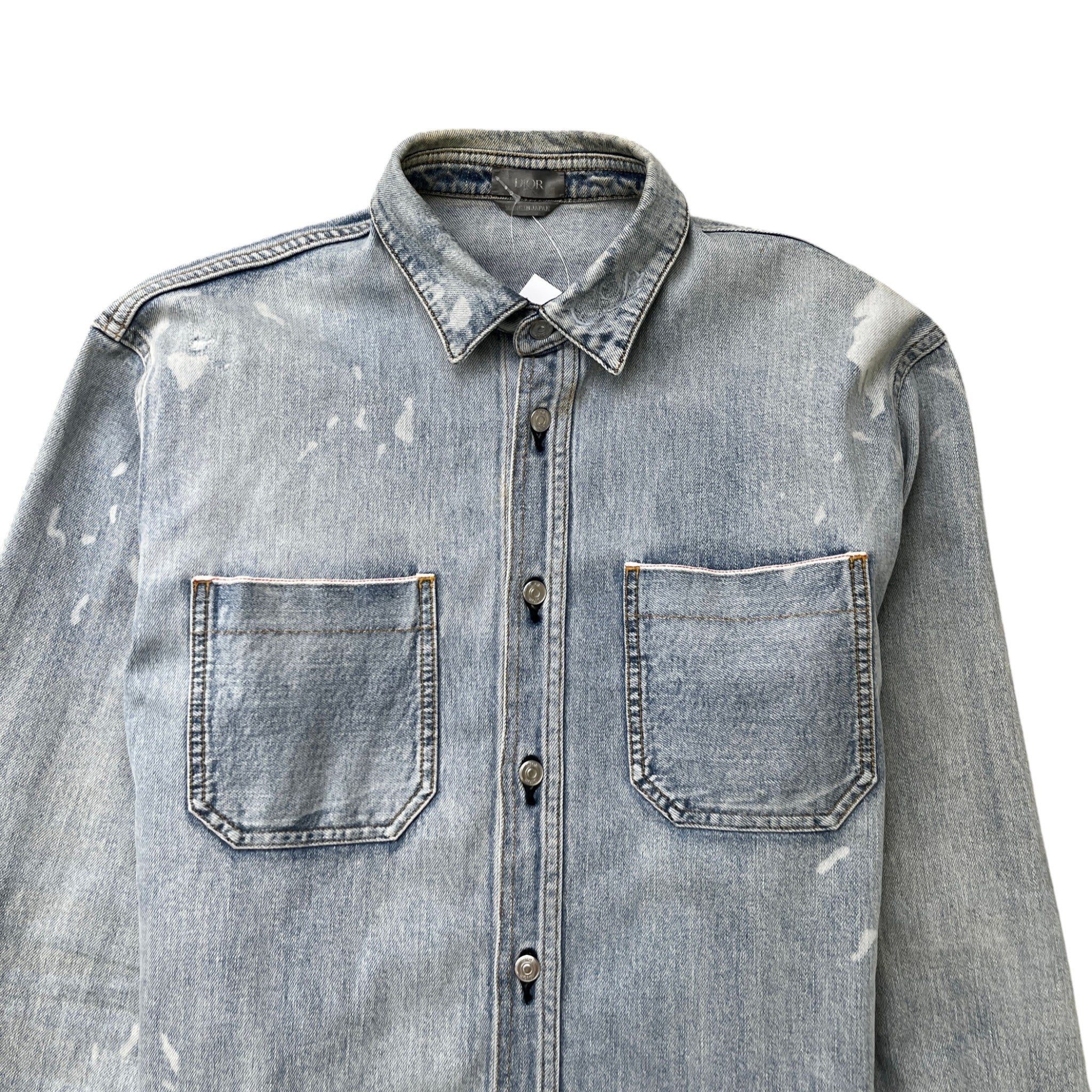 Washed Embroidered Logo Jacket Blue Size S