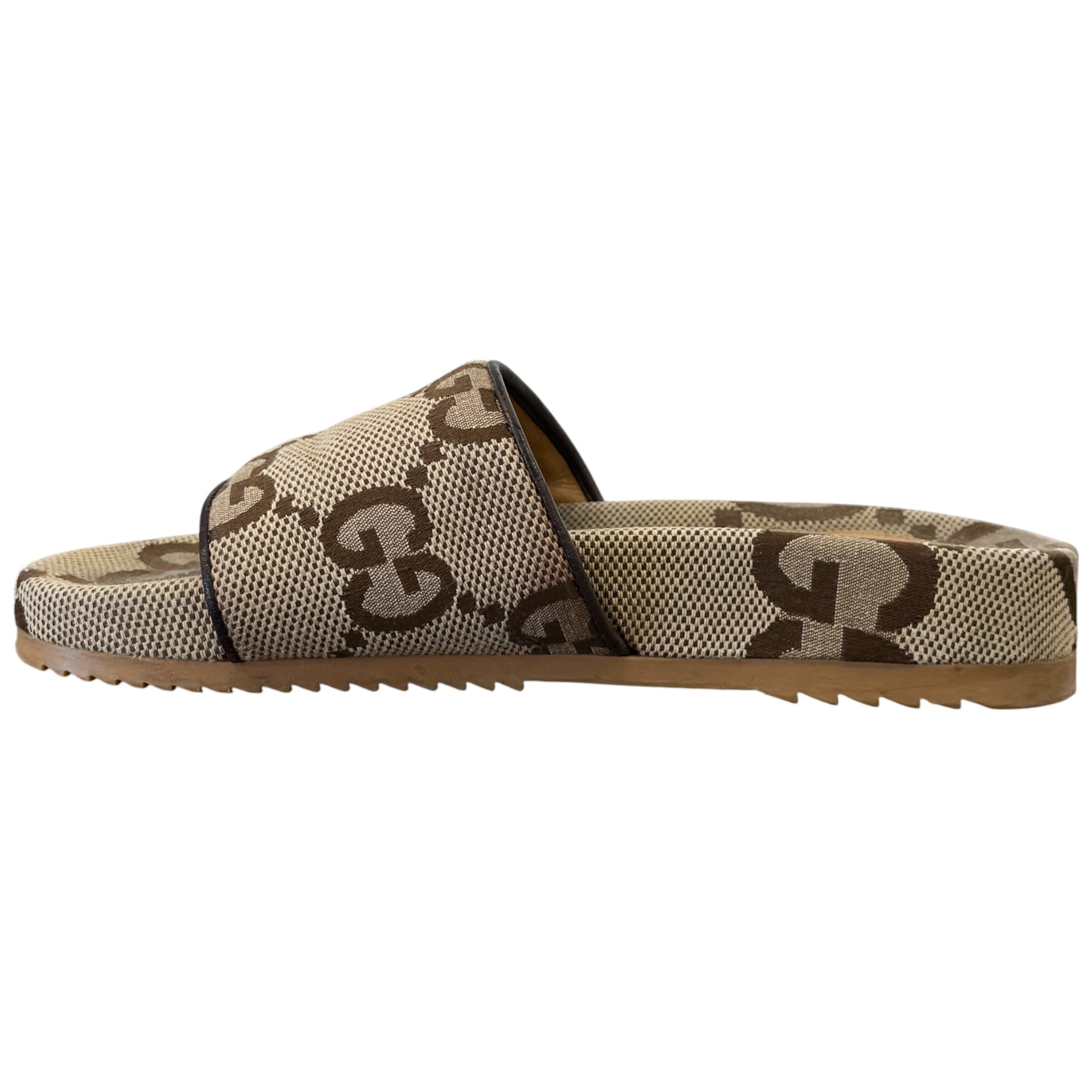 Men's Gg Supreme Canvas Slides Beige Size EU 40 / UK 6