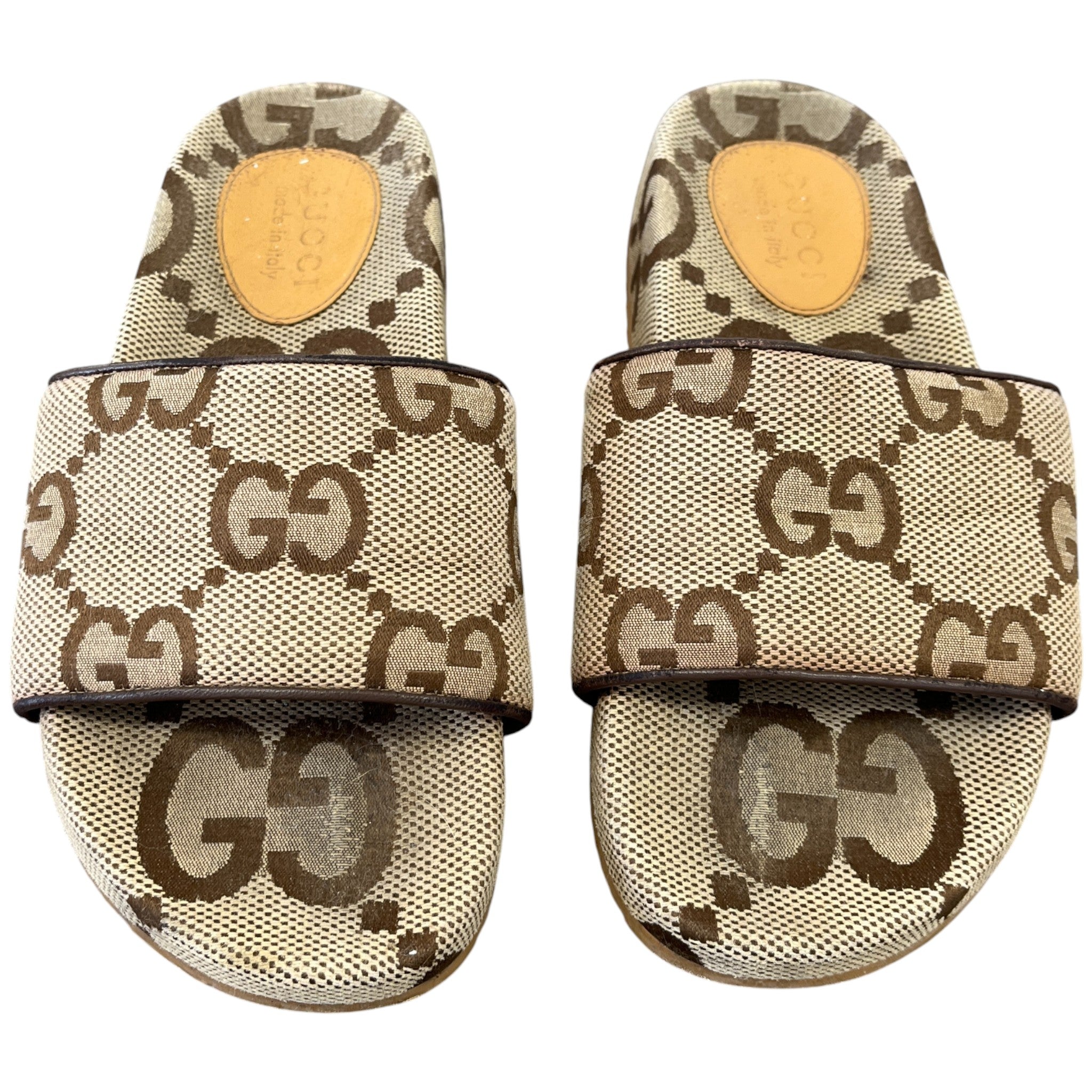 Men's Gg Supreme Canvas Slides Beige Size EU 40 / UK 6