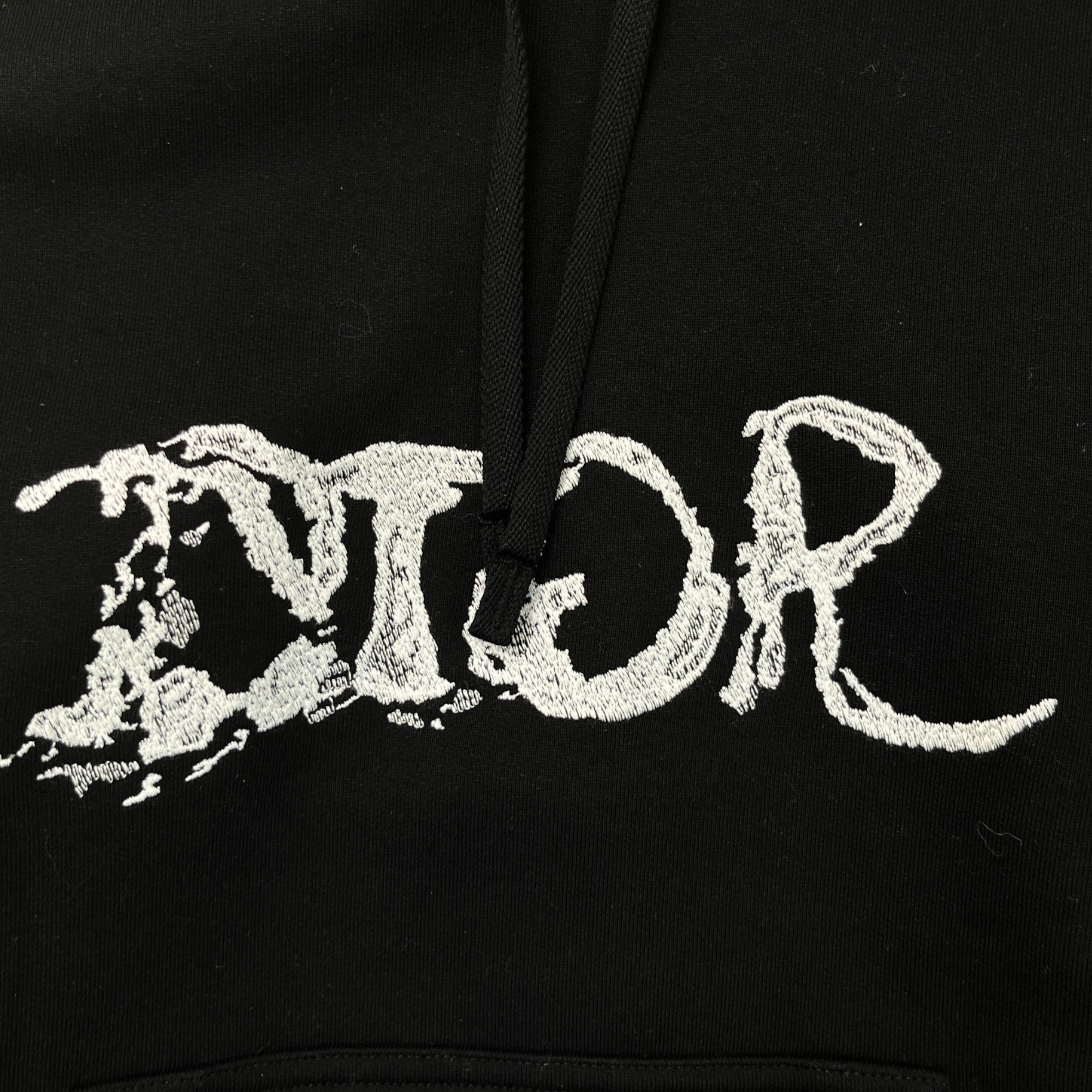 Men's Embroidered Logo Hoodie Black Size XXS
