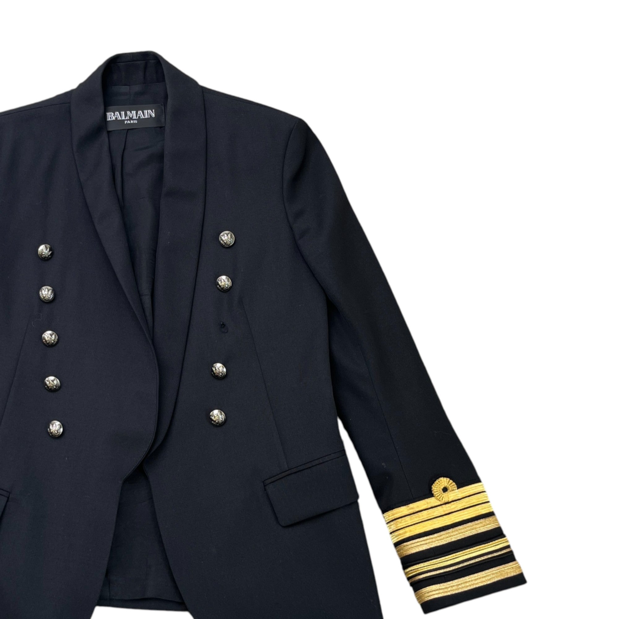 Women's Military Blazer Jacket Black Size IT 38 / UK 6