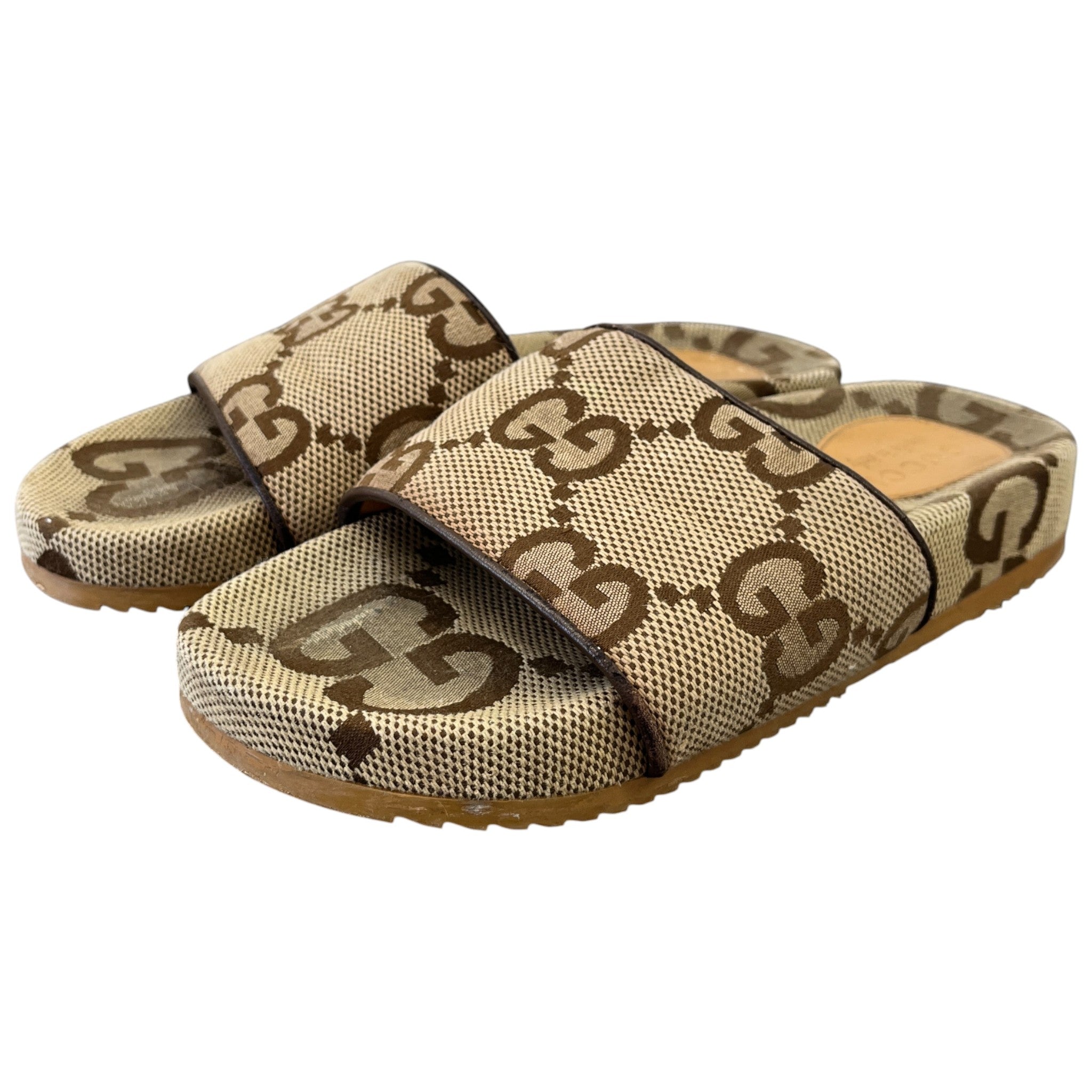 Men's Gg Supreme Canvas Slides Beige Size EU 40 / UK 6