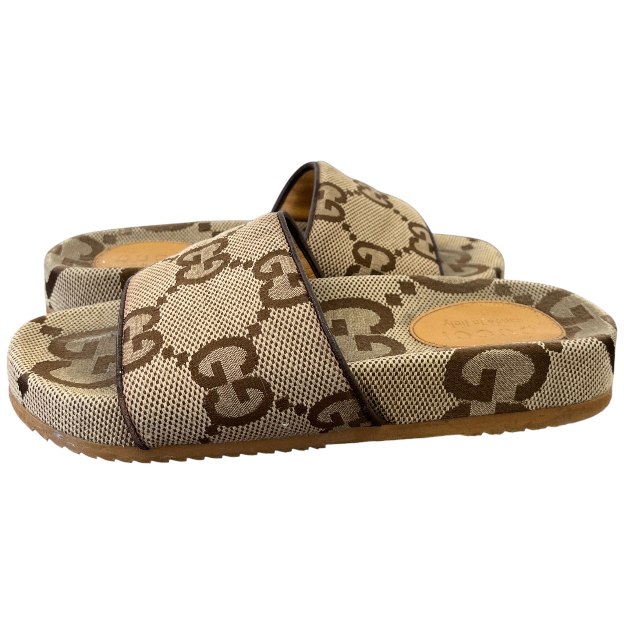 Men's Gg Supreme Canvas Slides Beige Size EU 40 / UK 6