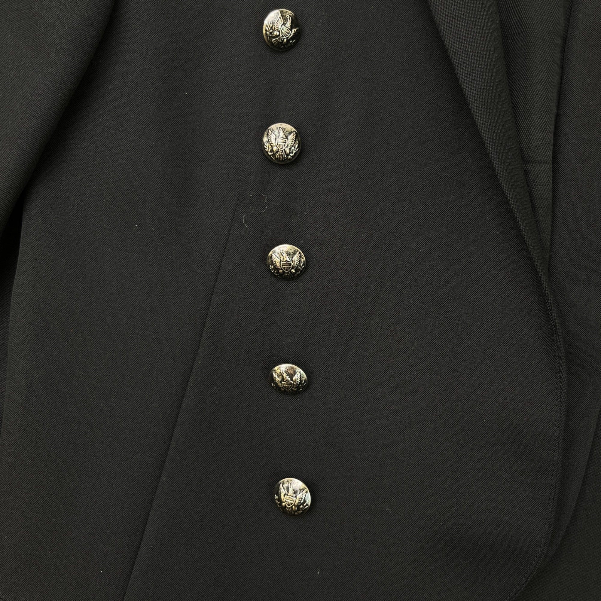 Women's Military Blazer Jacket Black Size IT 38 / UK 6