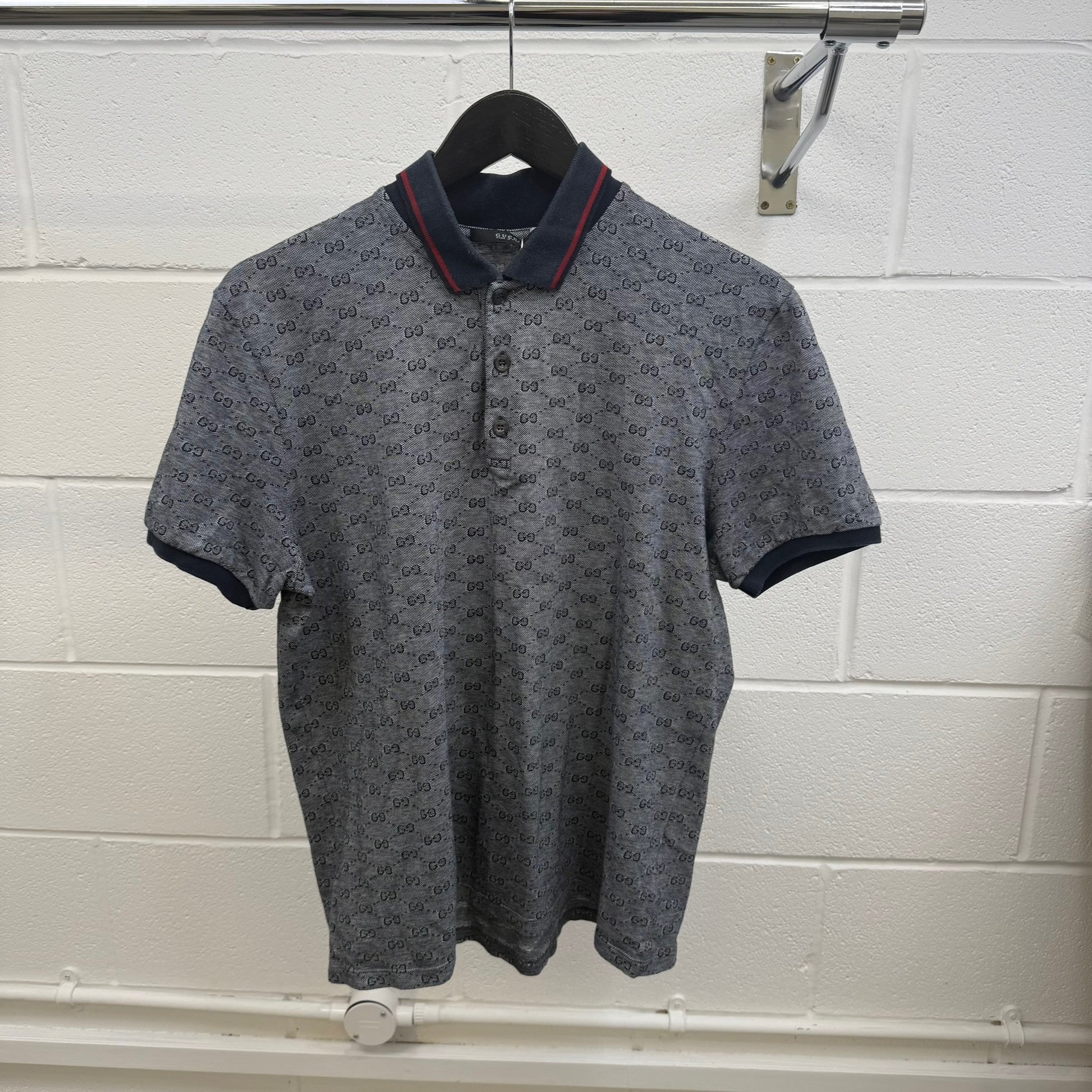 Men's Gg Polo Shirt Navy Size XL