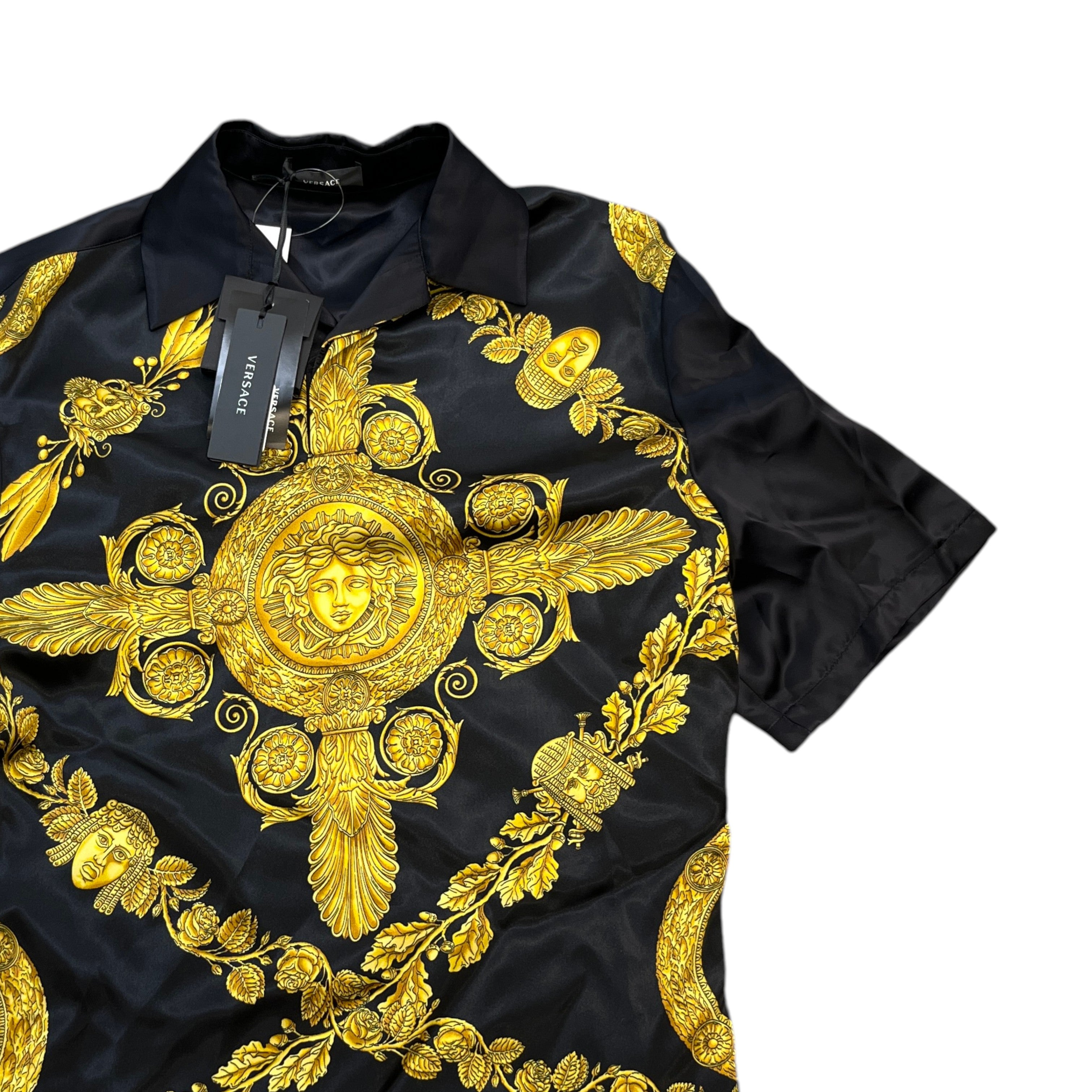 Men's Baroque Print Shirt Black Size IT 46 / UK S