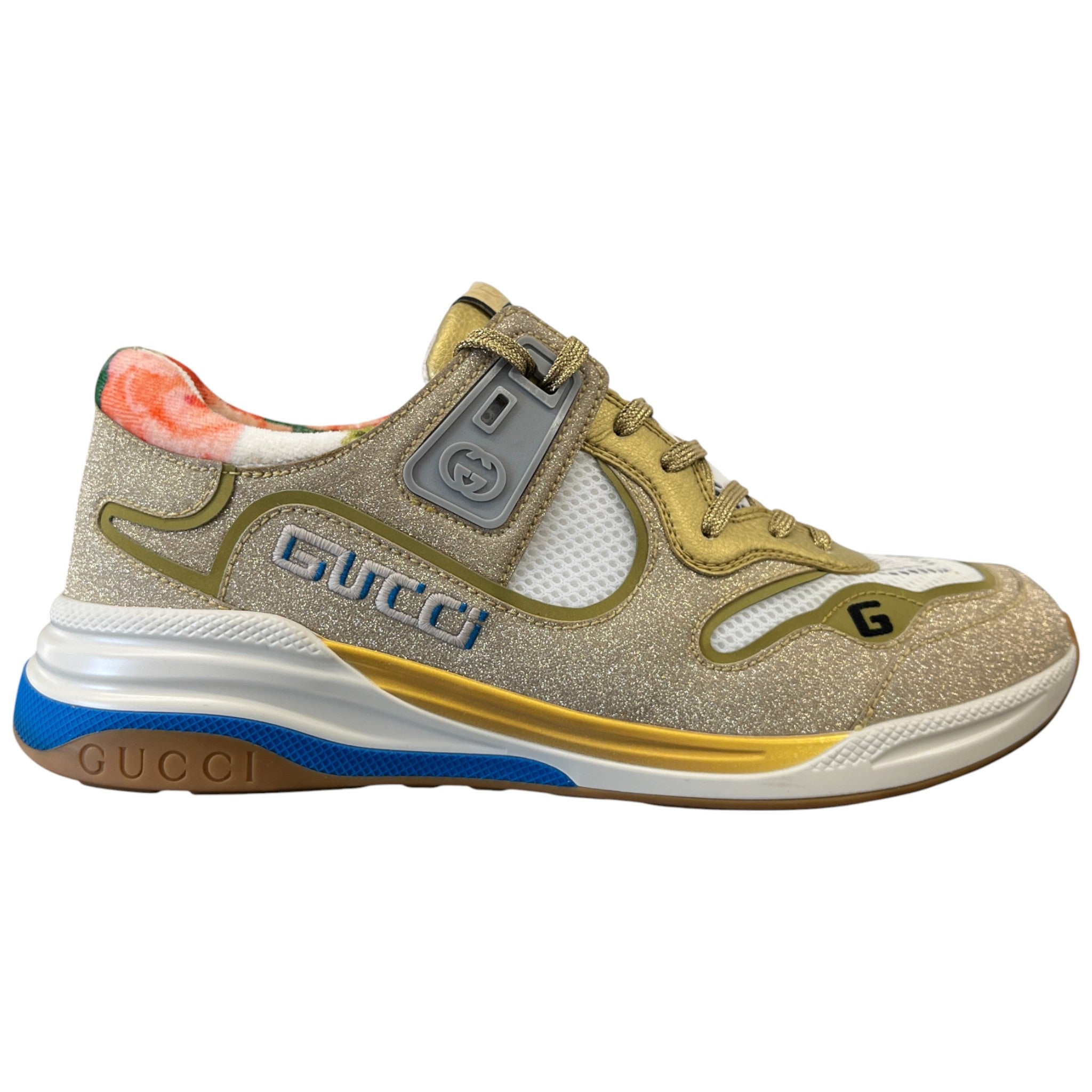 Men's Ultrapace Glitter Low Trainers Gold Size EU 41 / UK 7