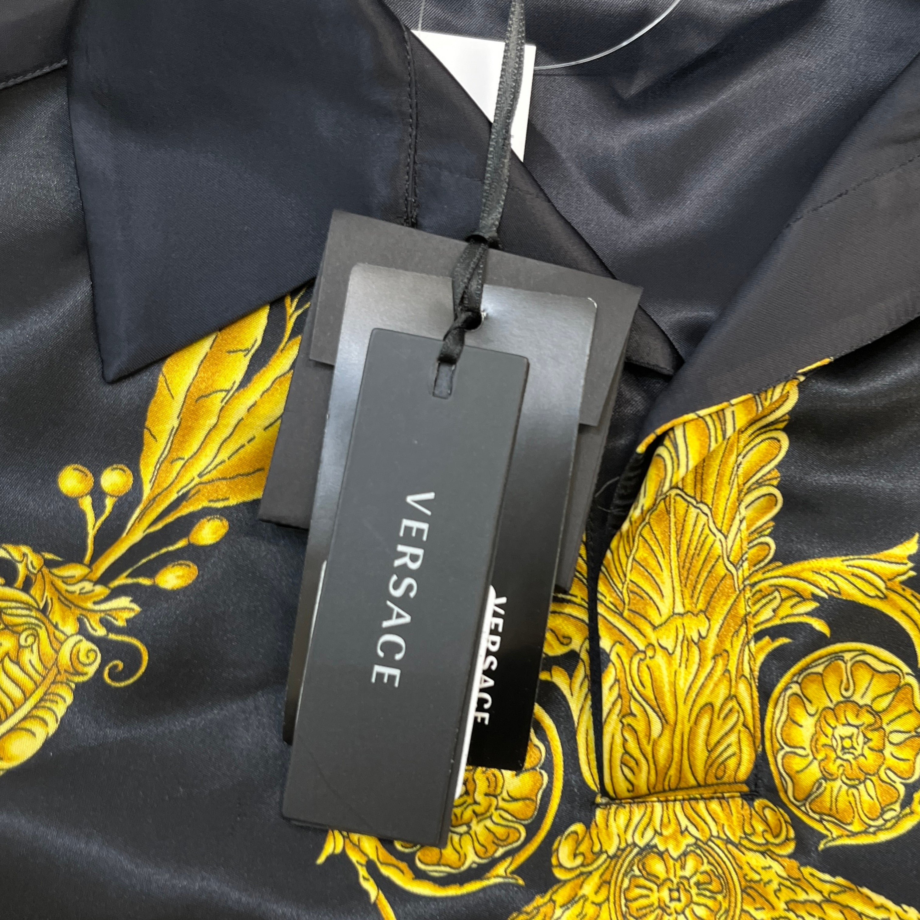 Men's Baroque Print Shirt Black Size IT 46 / UK S