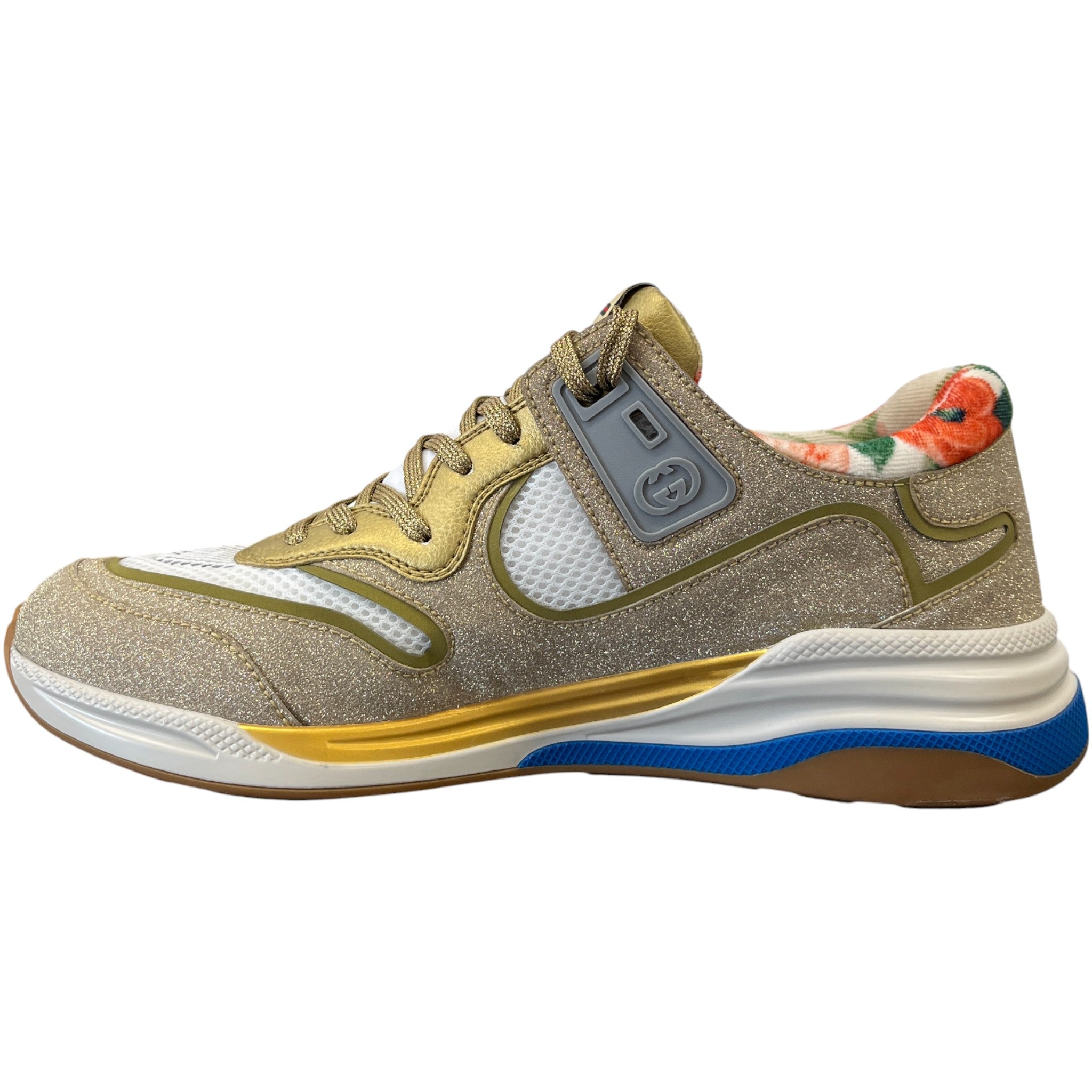 Men's Ultrapace Glitter Low Trainers Gold Size EU 41 / UK 7