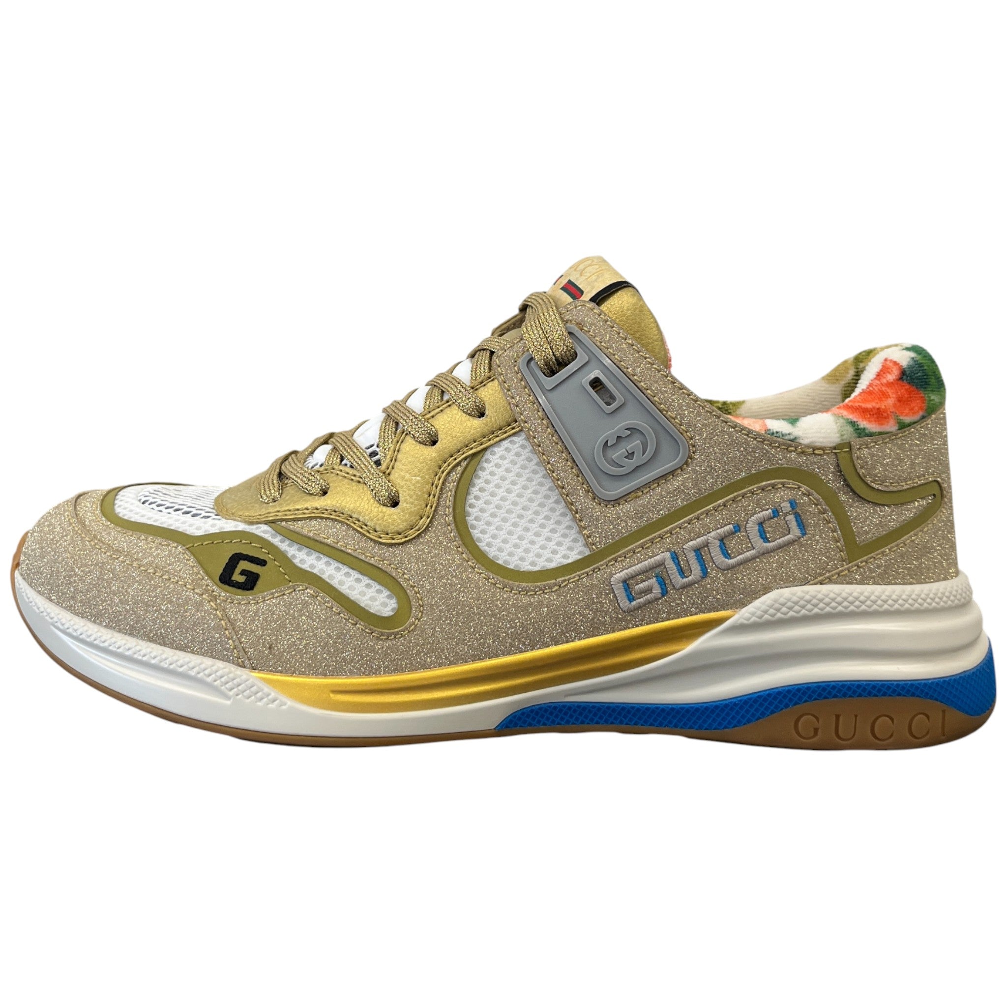 Men's Ultrapace Glitter Low Trainers Gold Size EU 41 / UK 7