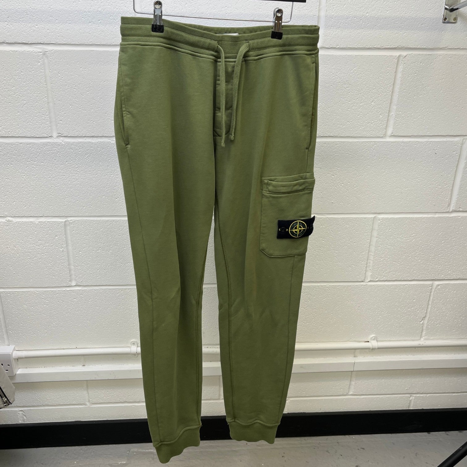 Men's Applique Logo Joggers Green Size M
