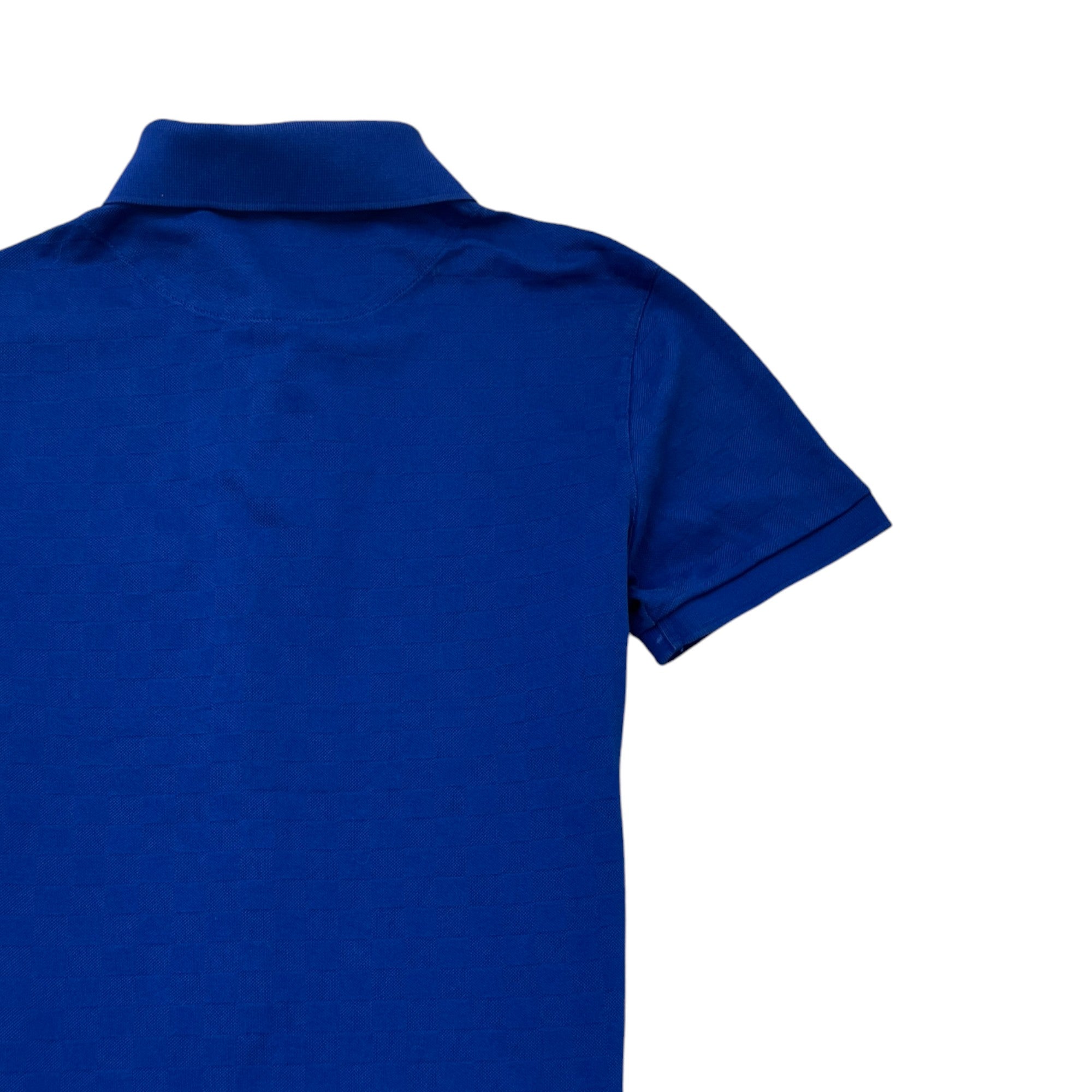 Men's Damier Polo Shirt Blue Size XS