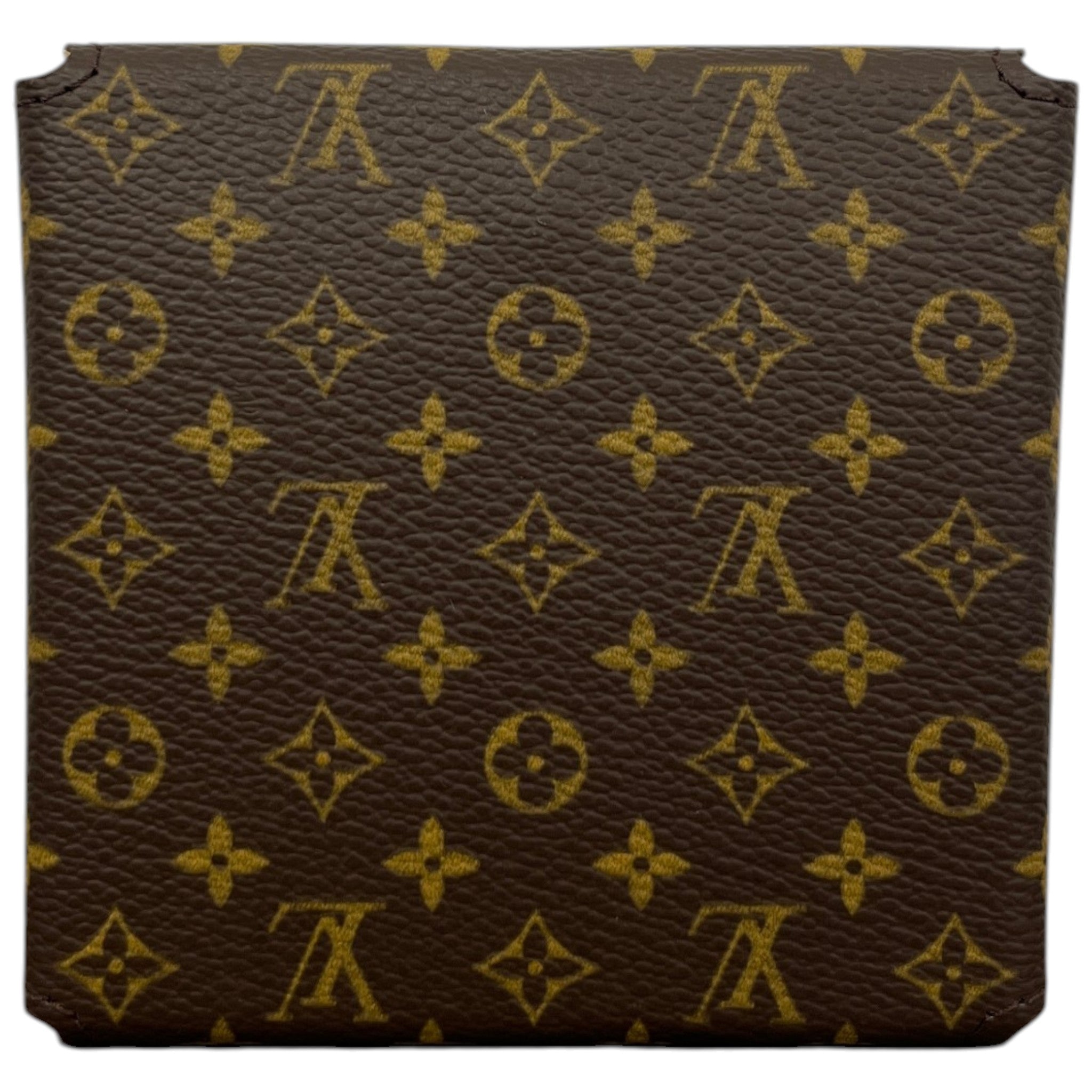 Women's Monogram Folding Jewellery Pouch Wallet Brown