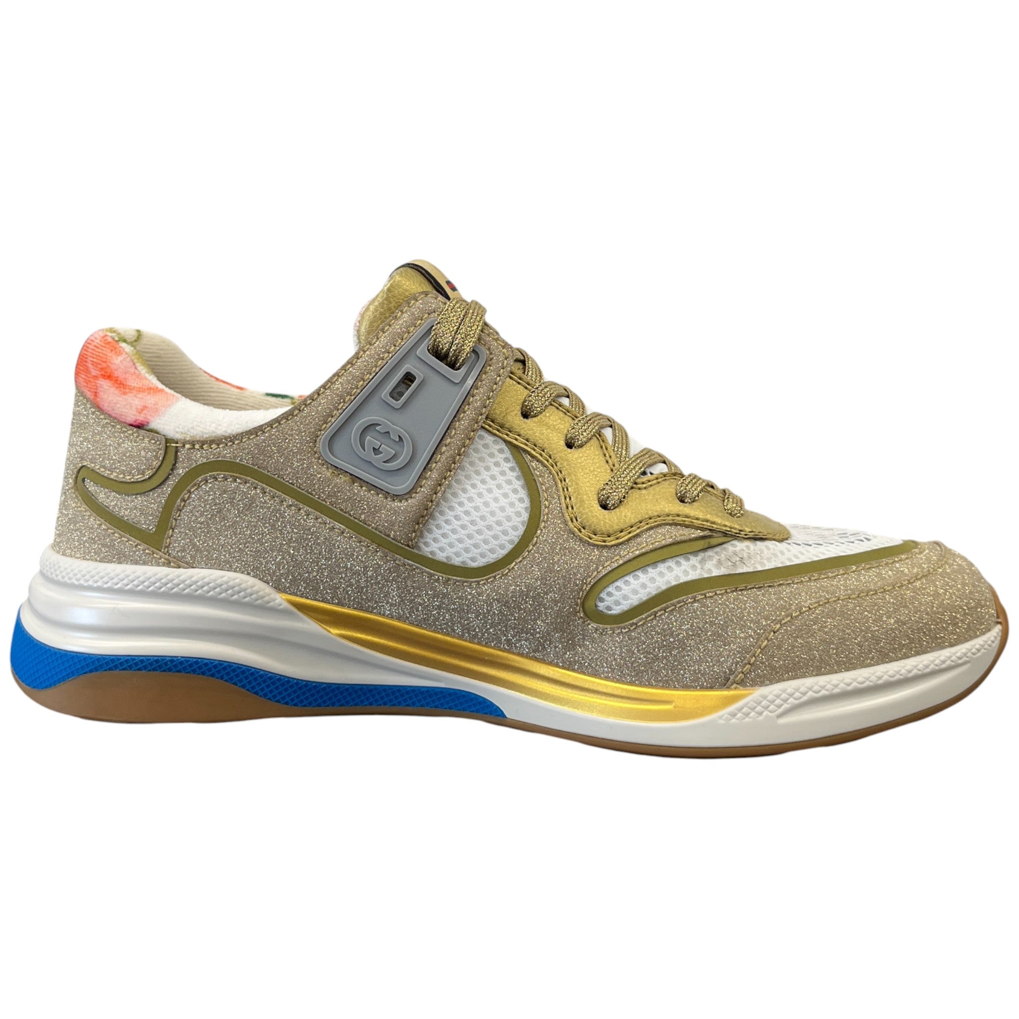 Men's Ultrapace Glitter Low Trainers Gold Size EU 41 / UK 7