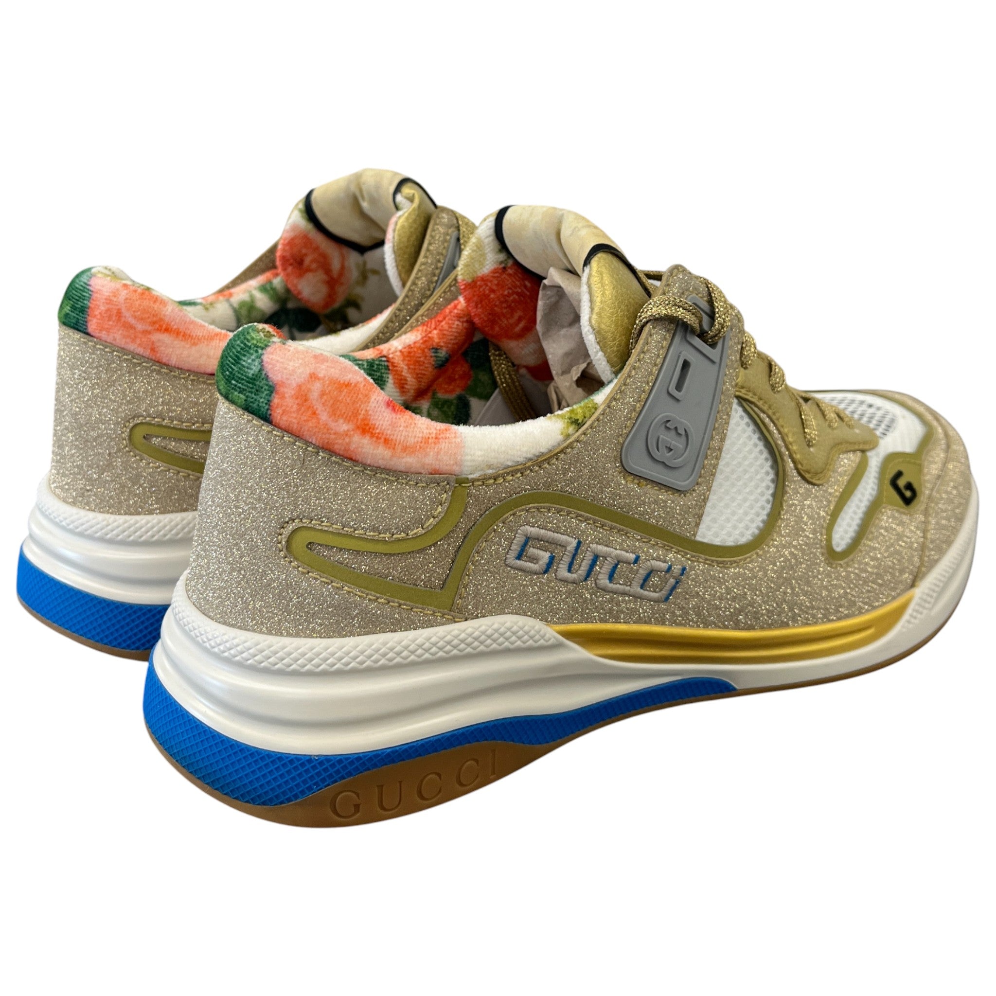 Men's Ultrapace Glitter Low Trainers Gold Size EU 41 / UK 7