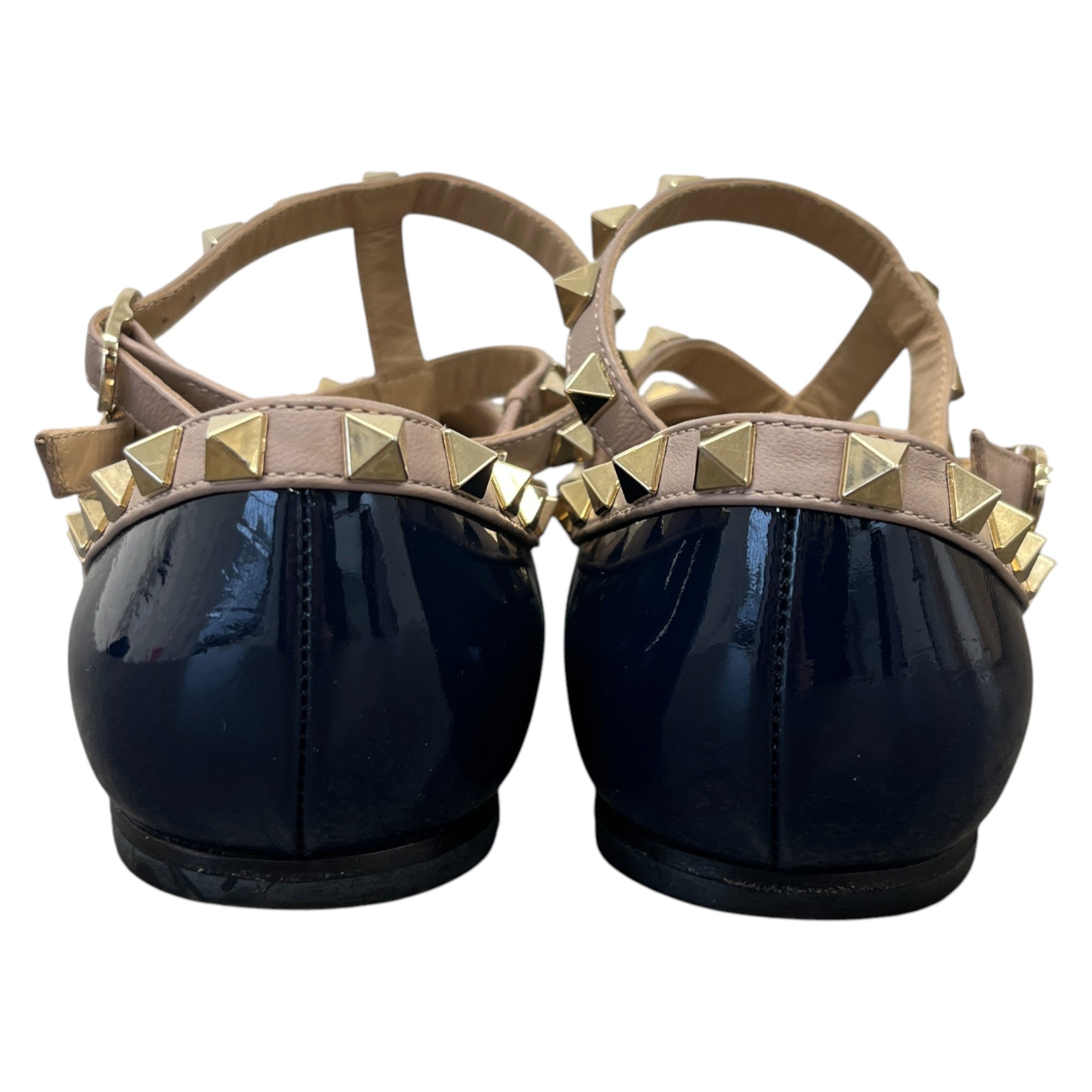 Women's Rockstud Caged Ballet Loafers Navy Size EU 36.5 / UK 3.5