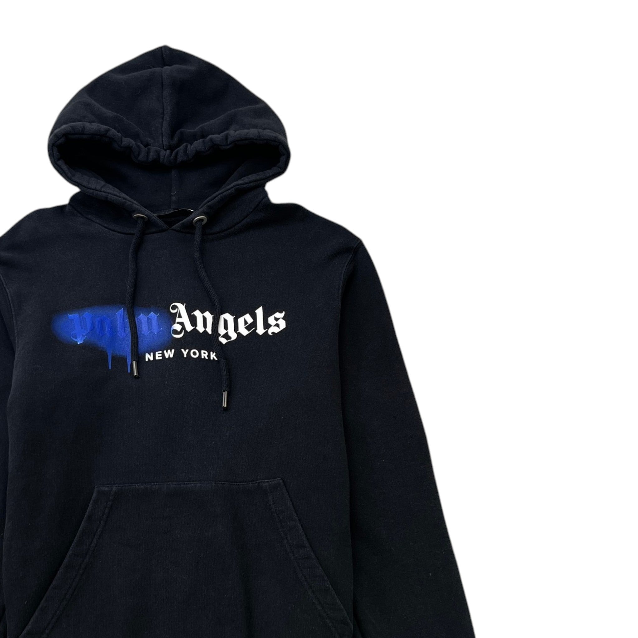 Men's Logo Print Hoodie Black Size S
