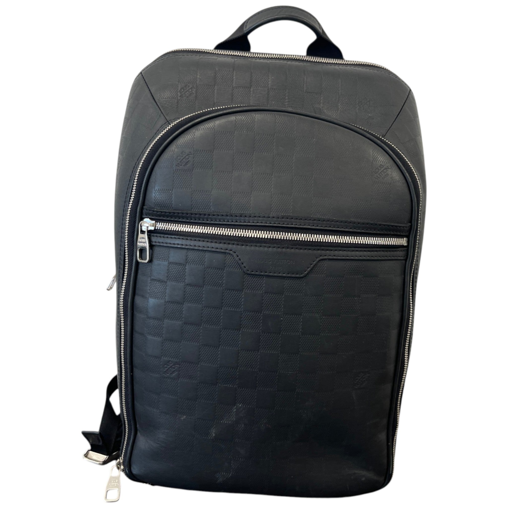 Men's Damier Infiniti Leather Michael Backpack Black