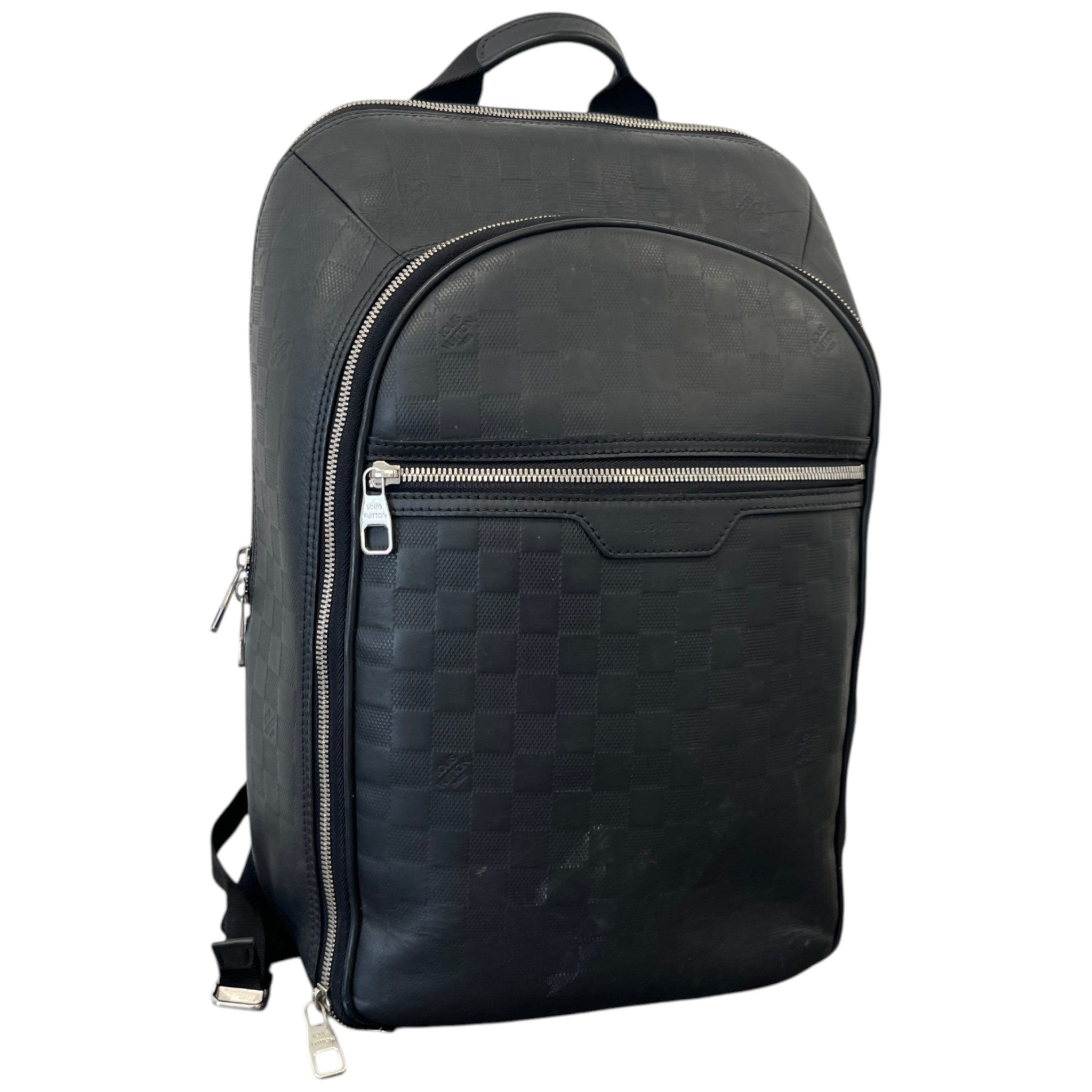 Men's Damier Infiniti Leather Michael Backpack Black