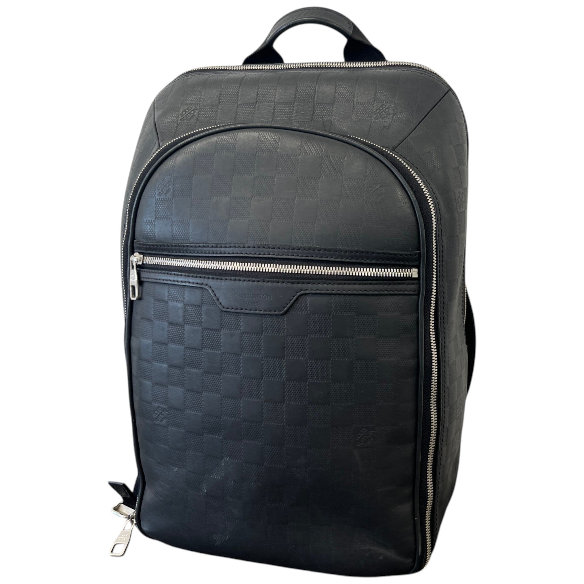 Men's Damier Infiniti Leather Michael Backpack Black