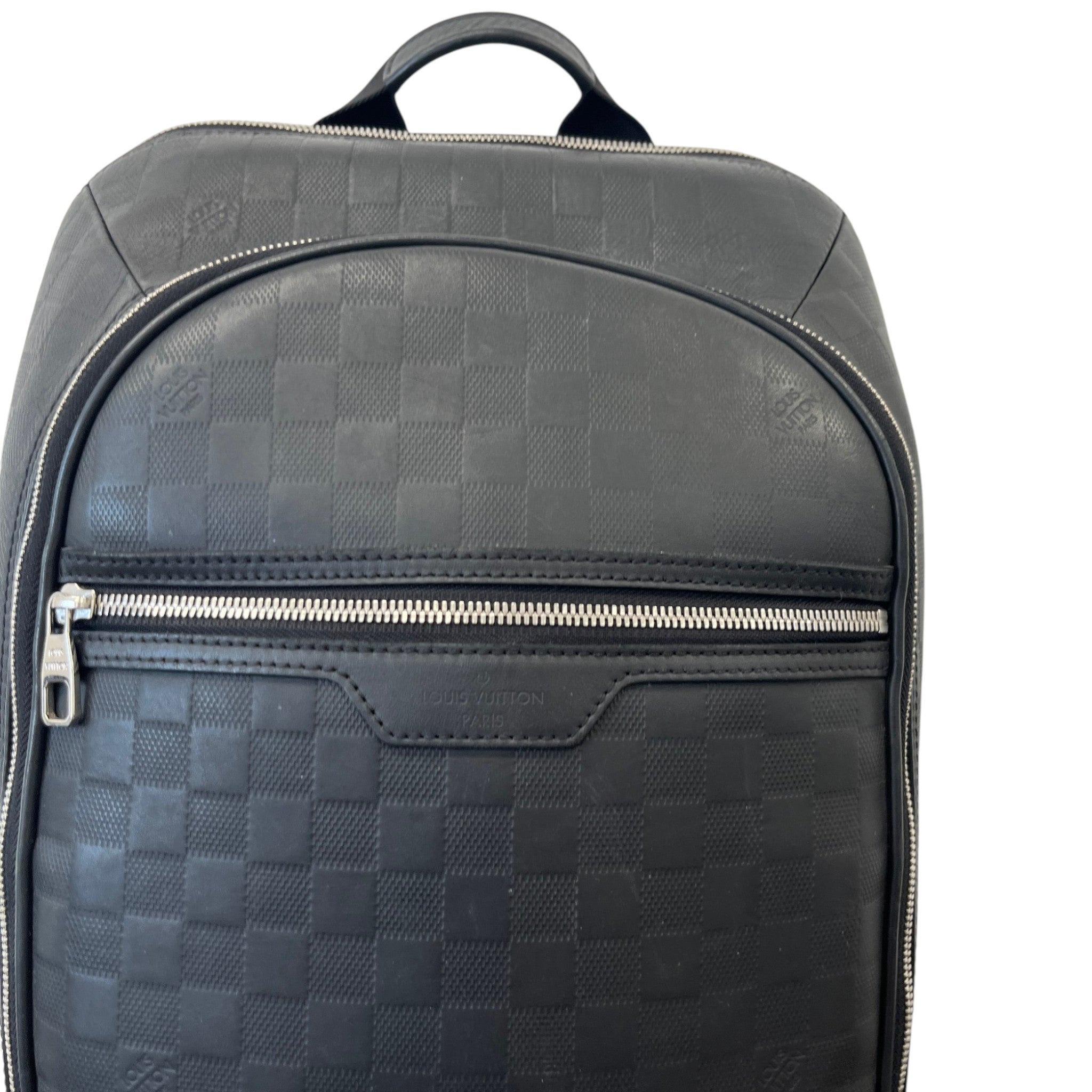 Men's Damier Infiniti Leather Michael Backpack Black