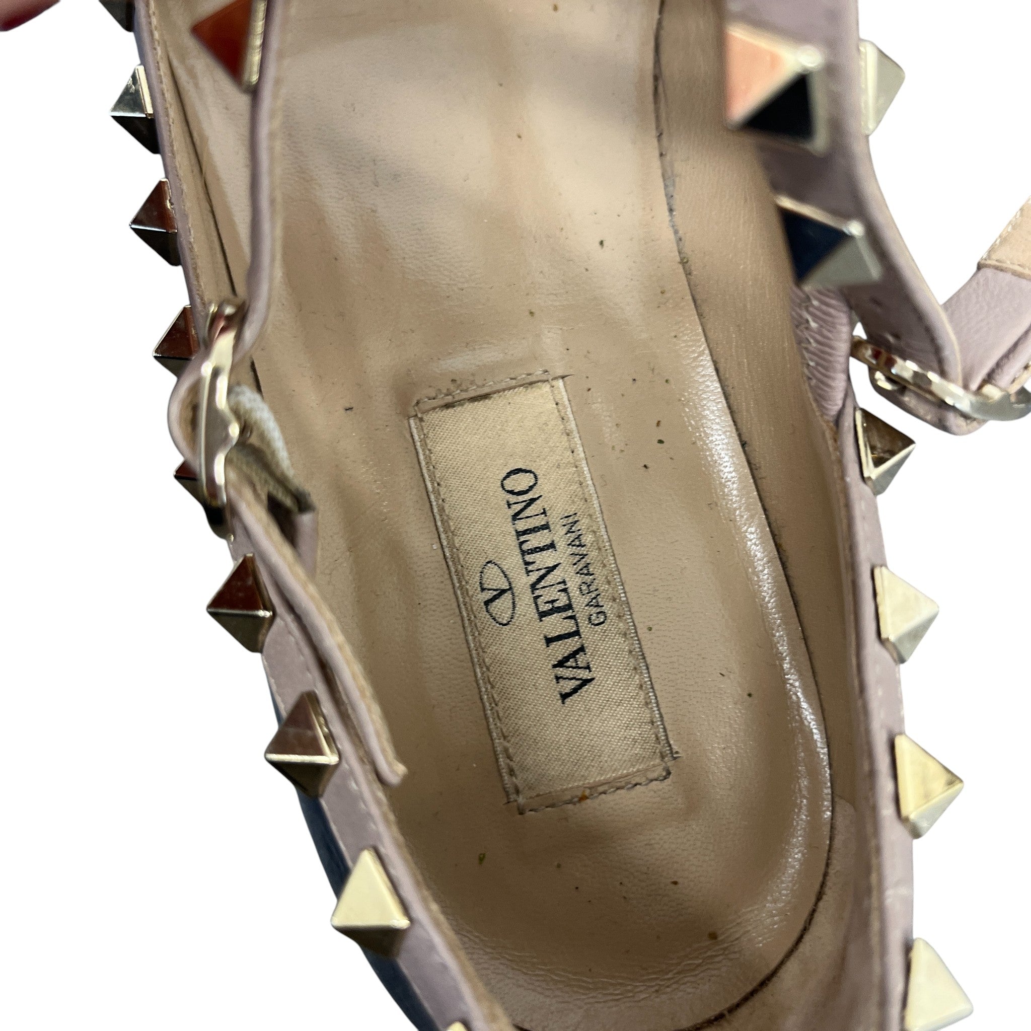 Women's Rockstud Caged Ballet Loafers Navy Size EU 36.5 / UK 3.5