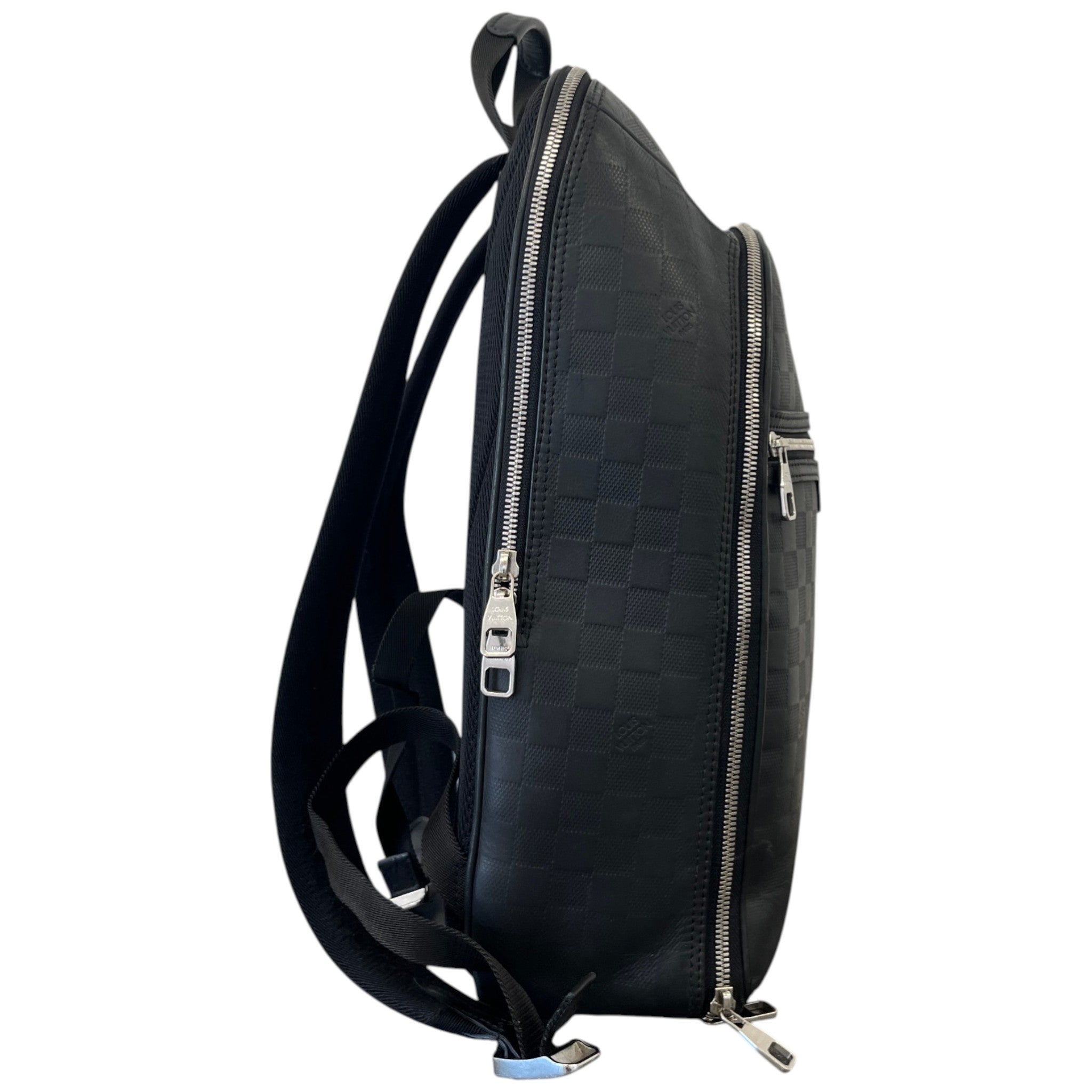 Men's Damier Infiniti Leather Michael Backpack Black