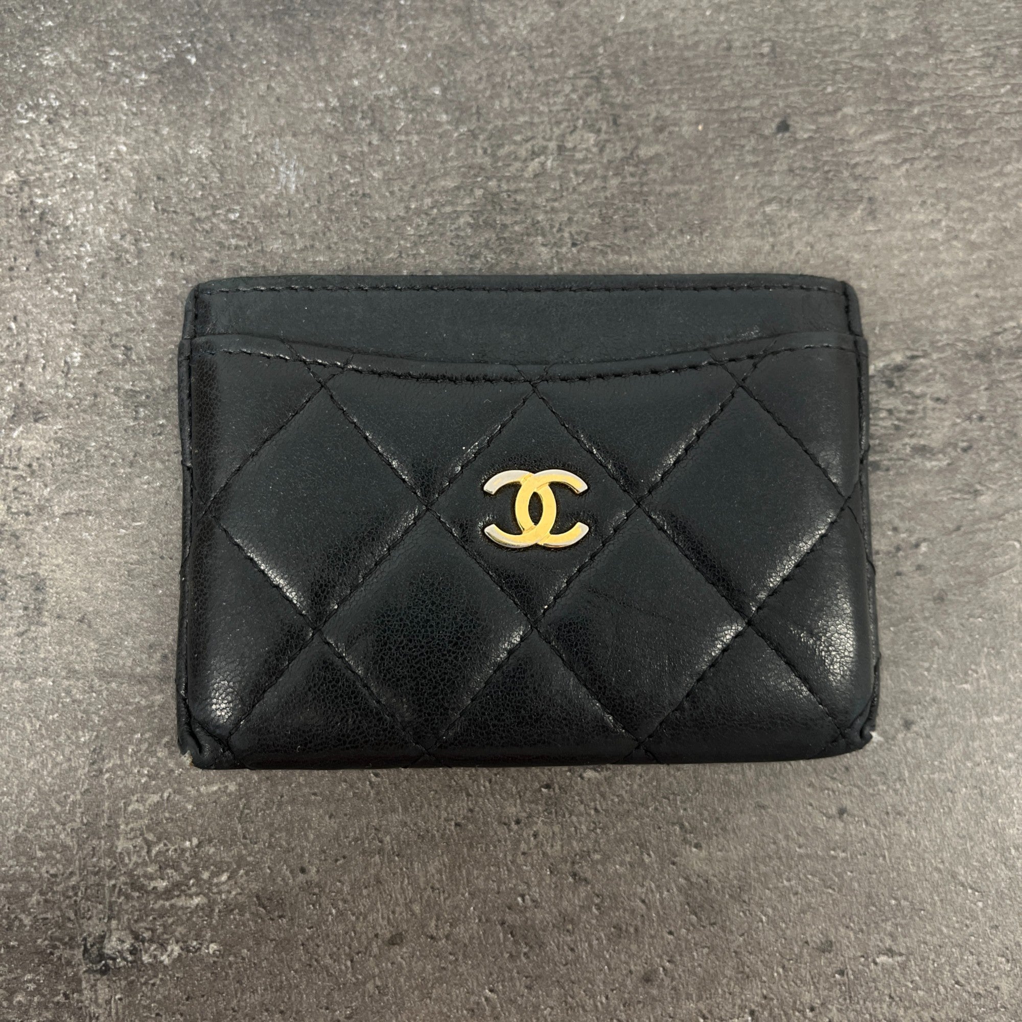Women's Cc Classic Quilted Card Holder Black