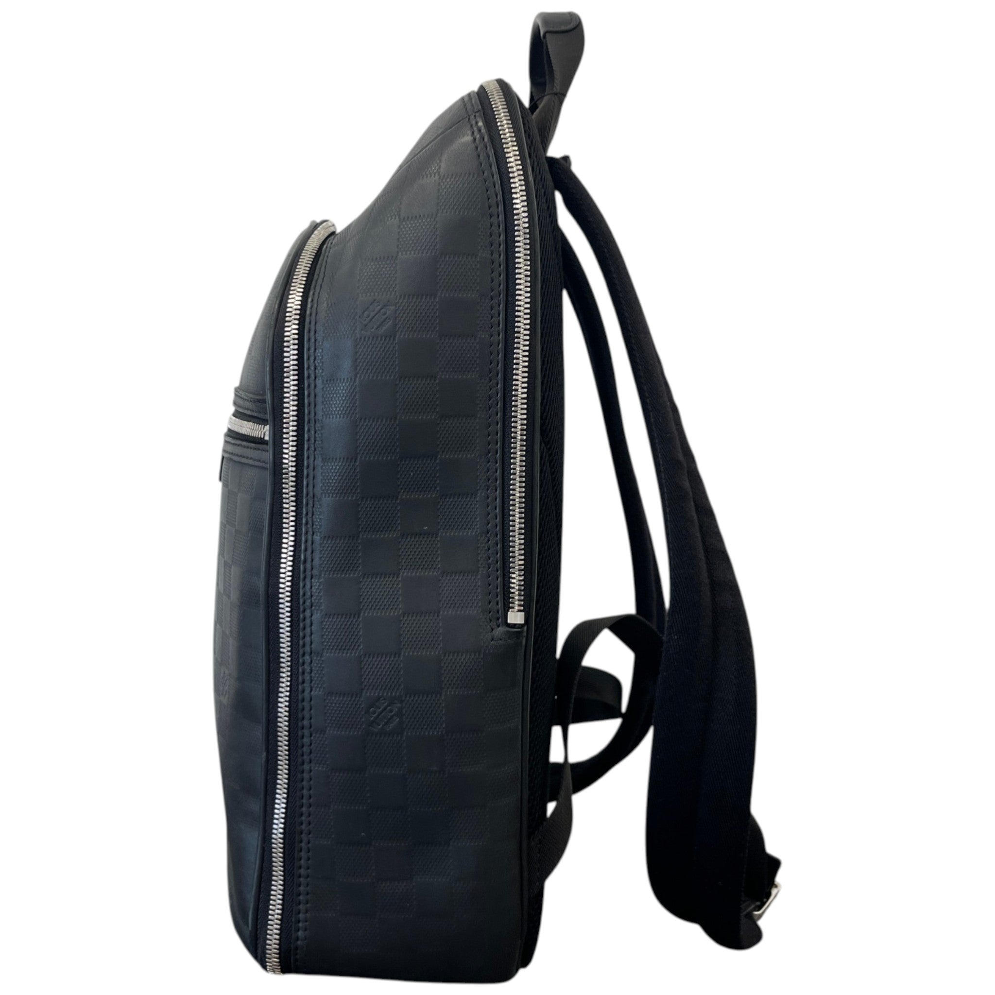 Men's Damier Infiniti Leather Michael Backpack Black