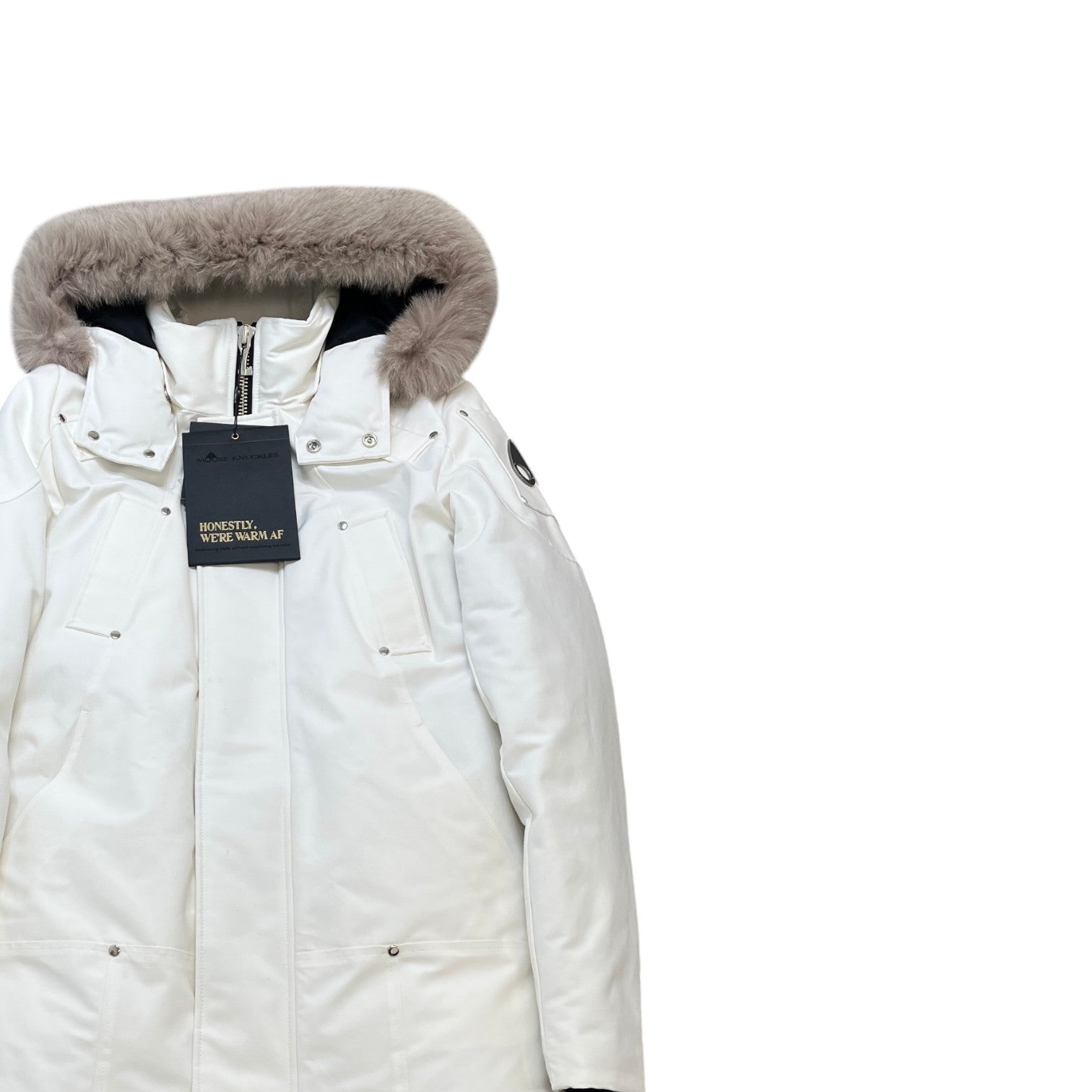 Men's Stirling Parka Down Jacket White Size M
