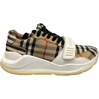 Women's Check Regis Low Trainers Brown Size UK 4 / EU 37