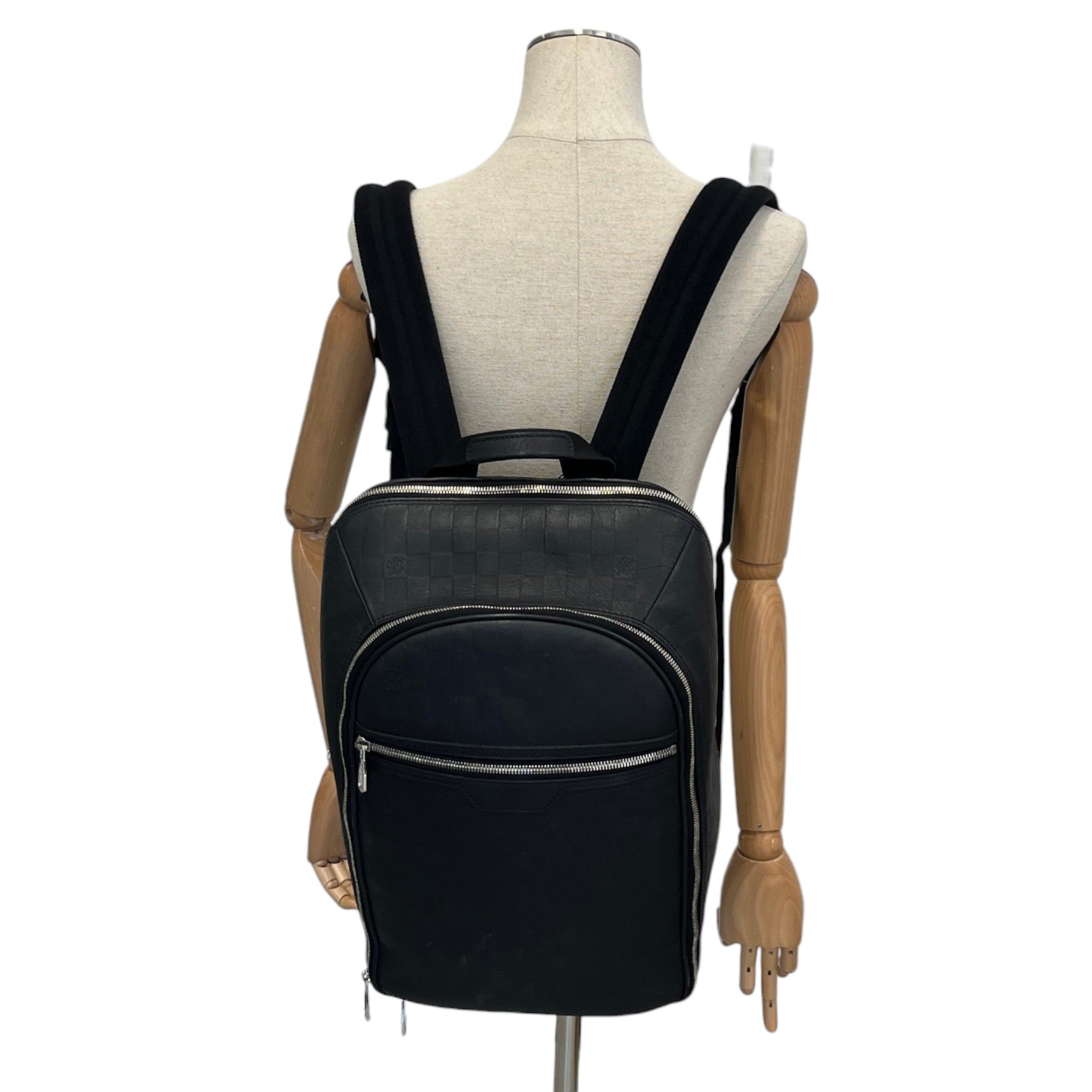 Men's Damier Infiniti Leather Michael Backpack Black