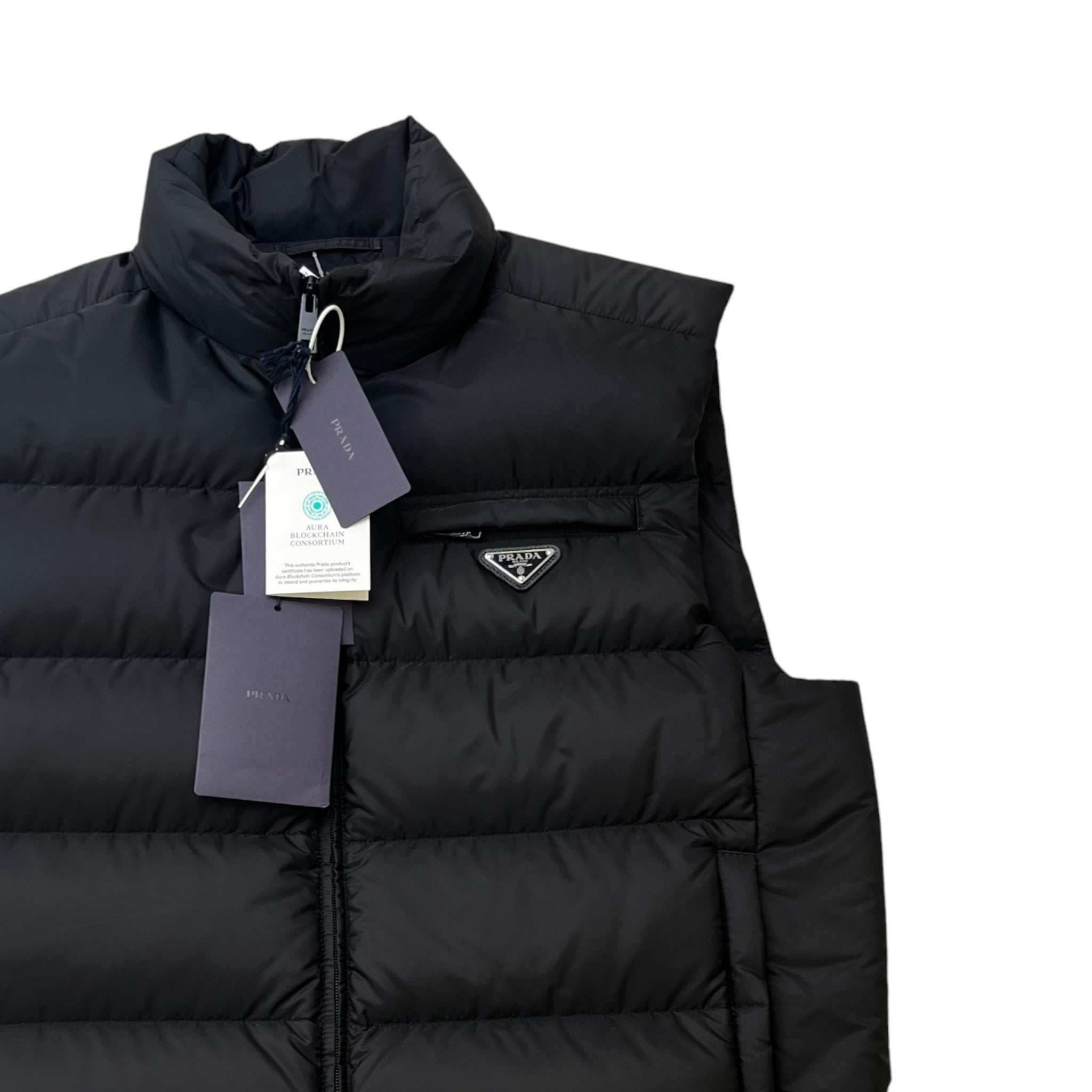 Men's Plaque Logo Gilet Black Size IT 54 / XXL