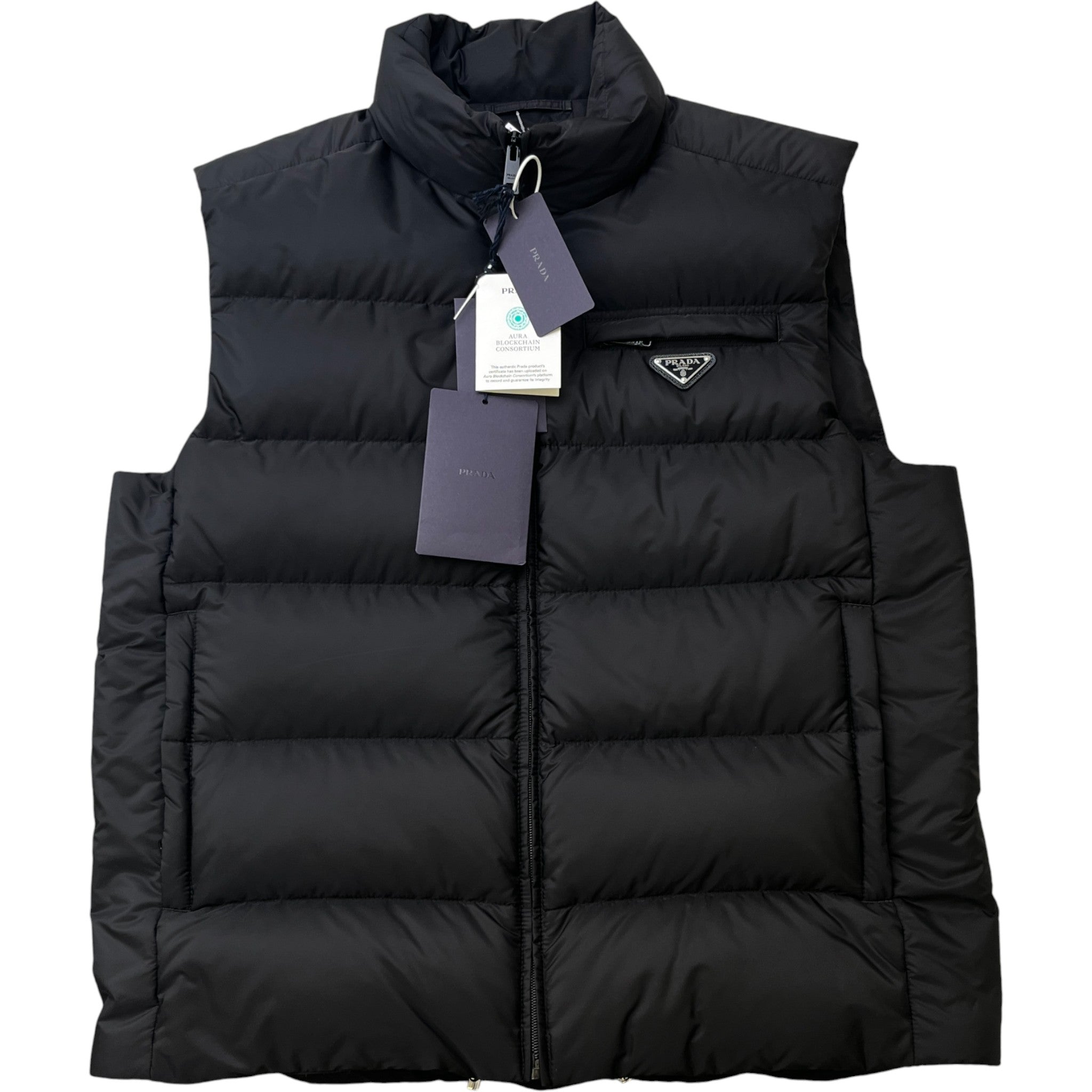 Men's Plaque Logo Gilet Black Size IT 54 / XXL