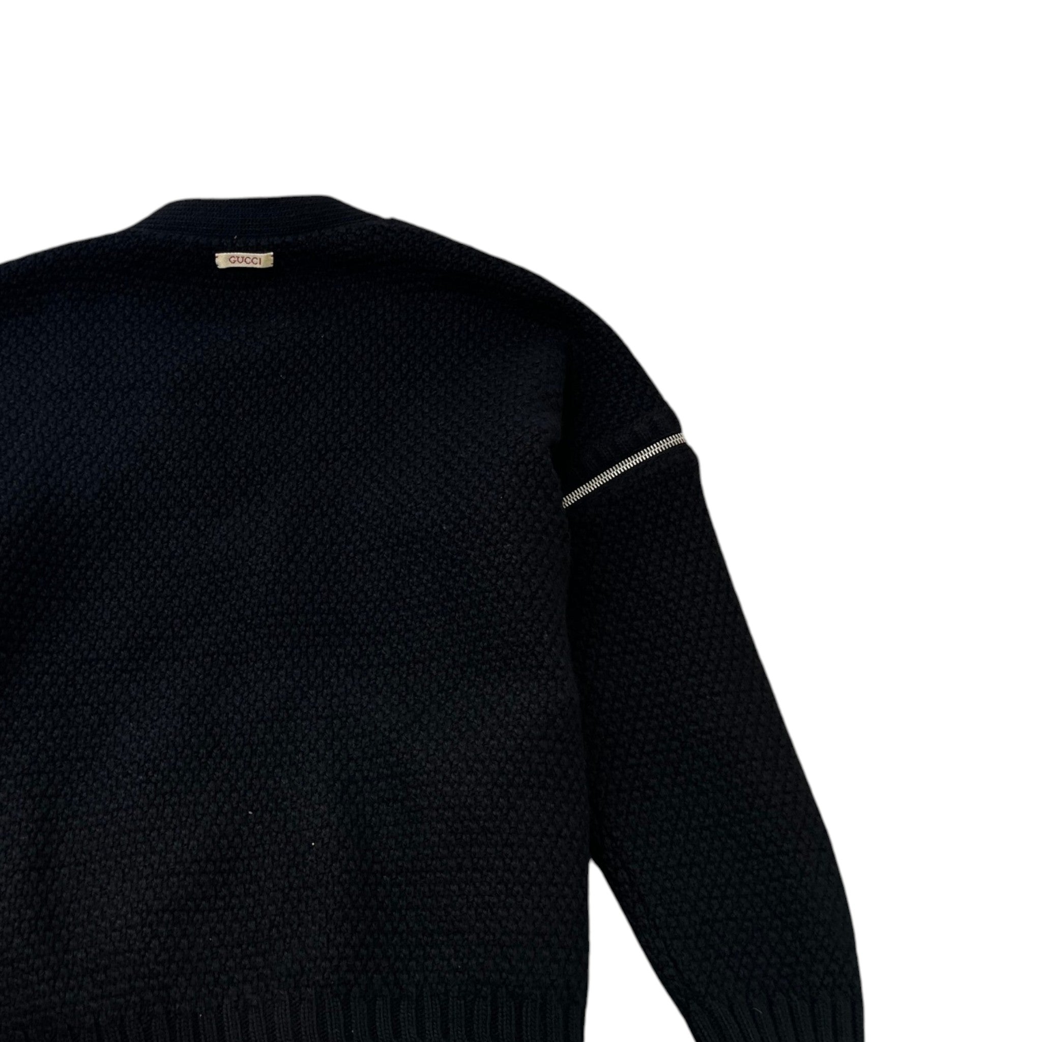 Men's Detachable-Sleeve Cable-Knit Cardigan Black Size M