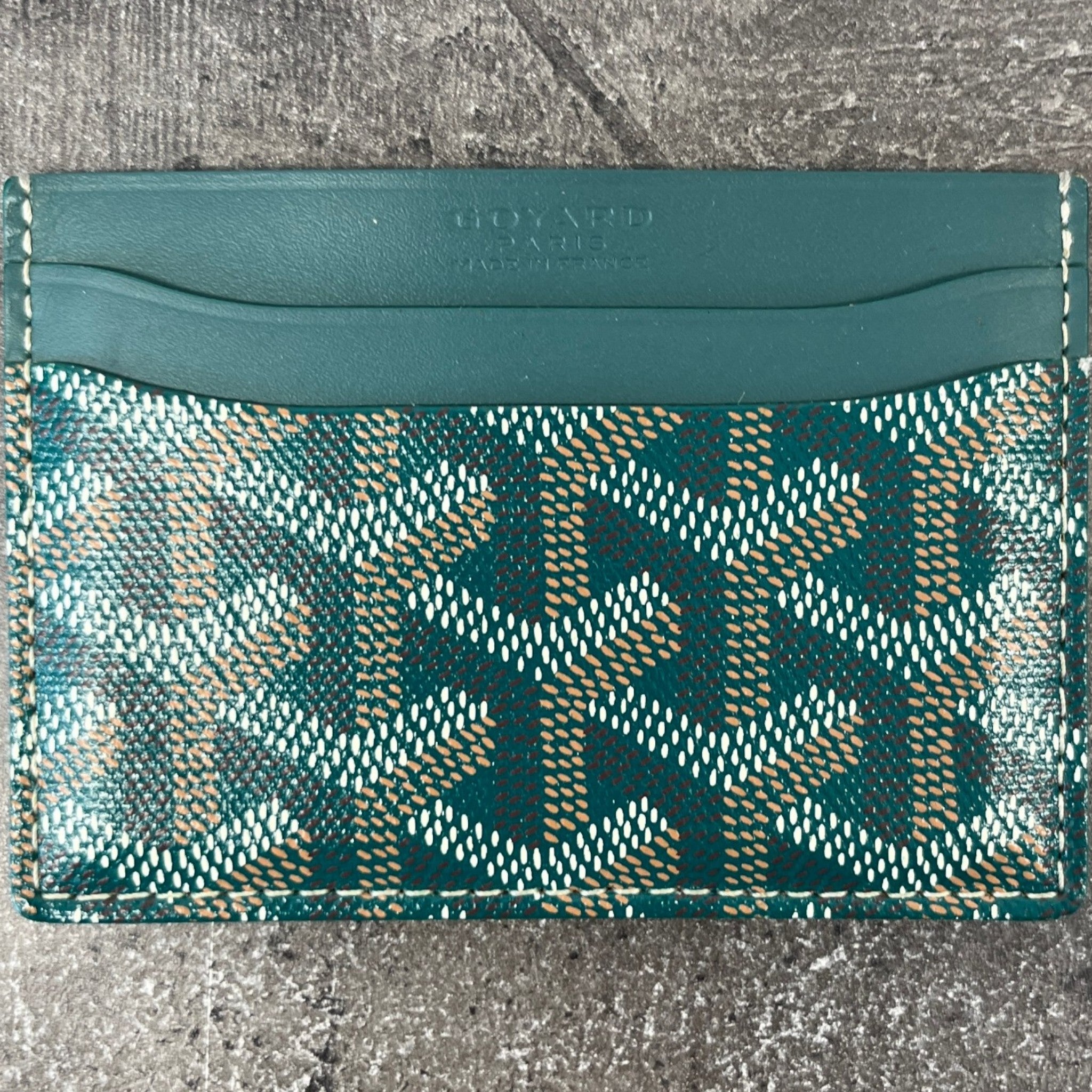 Men's Saint Sulpice Card Holder Green