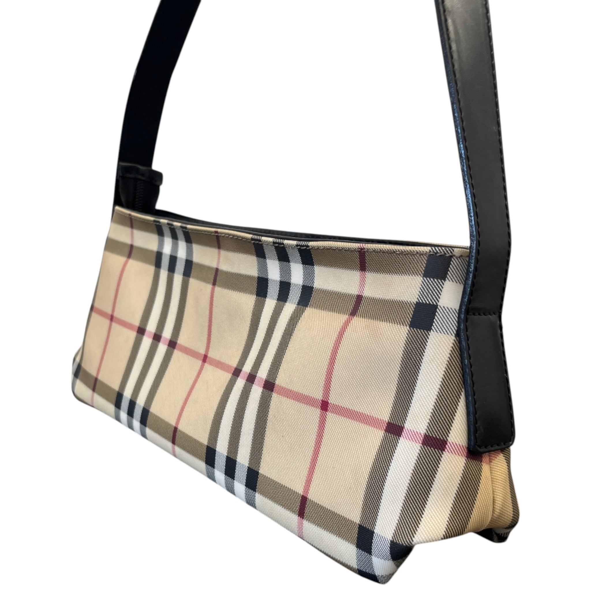 Women's Check Shoulder Bag Beige