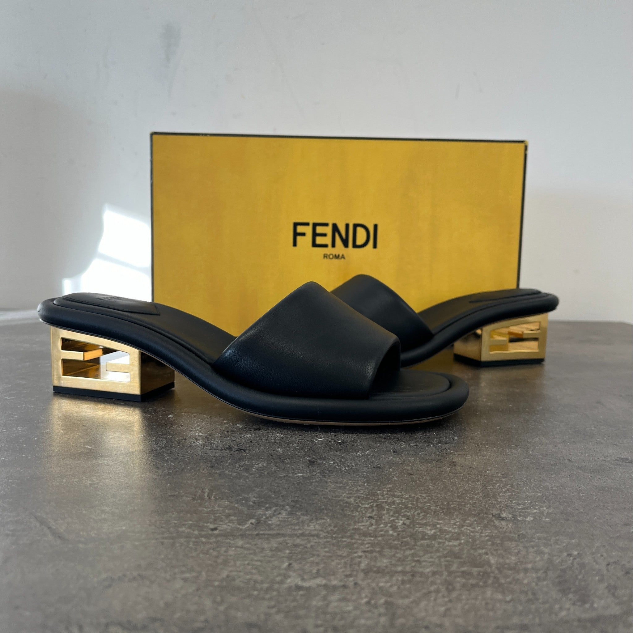 Women's Slide Nappa Nero Mules Black Size EU 39 / UK 6